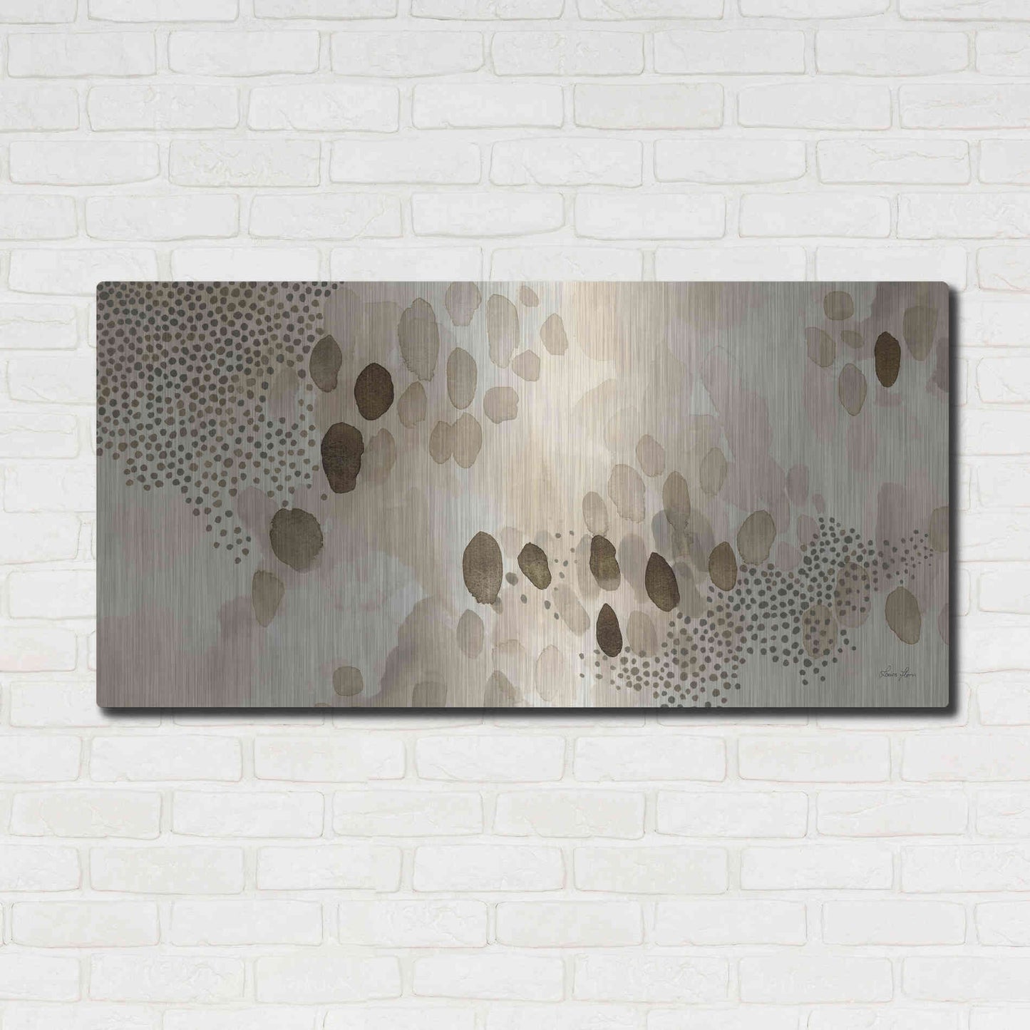 Luxe Metal Art 'Natural Abstract II' by Laura Horn, Metal Wall Art,48x24