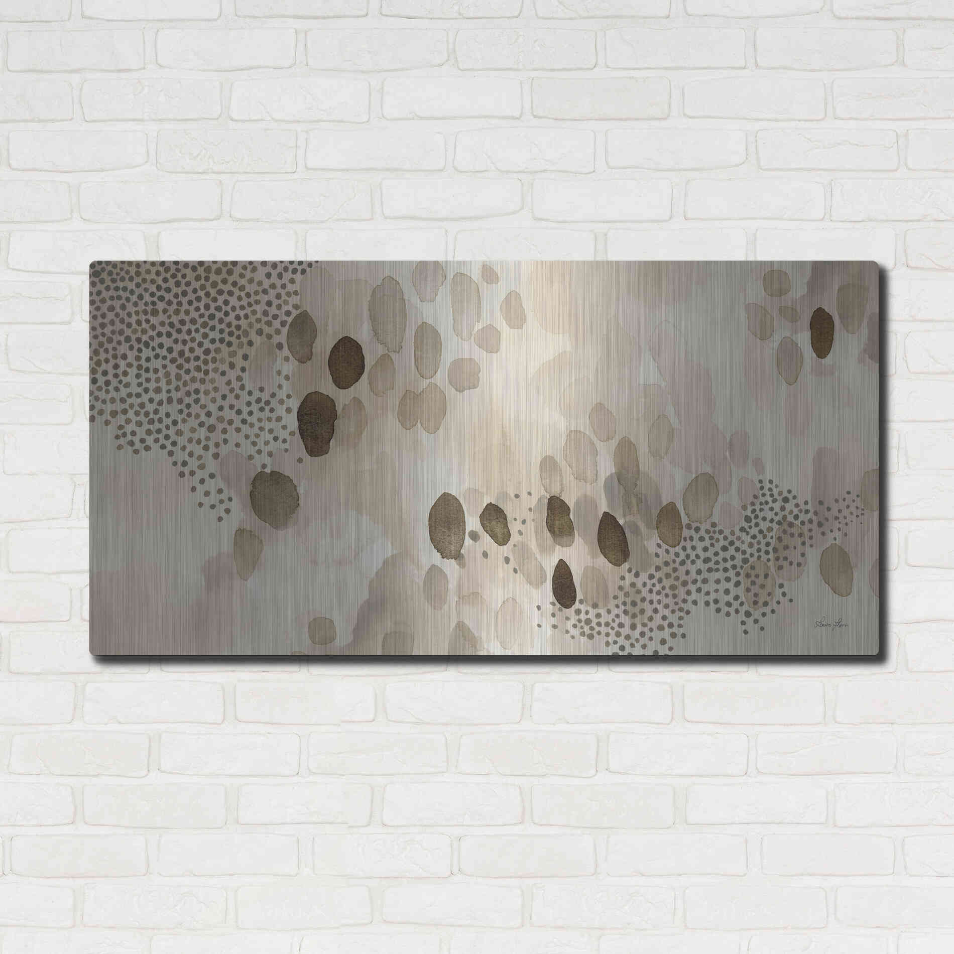 Luxe Metal Art 'Natural Abstract II' by Laura Horn, Metal Wall Art,48x24