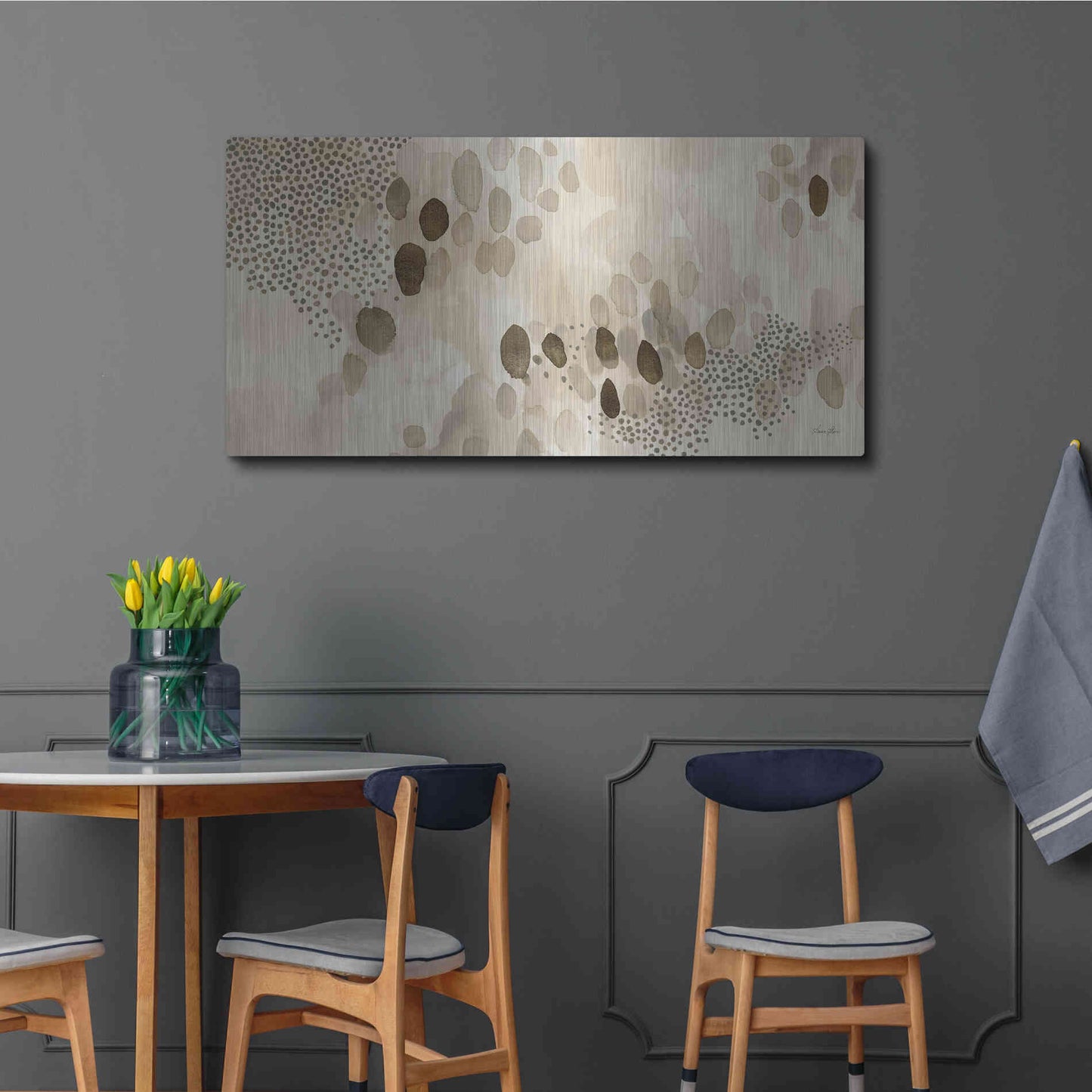 Luxe Metal Art 'Natural Abstract II' by Laura Horn, Metal Wall Art,48x24