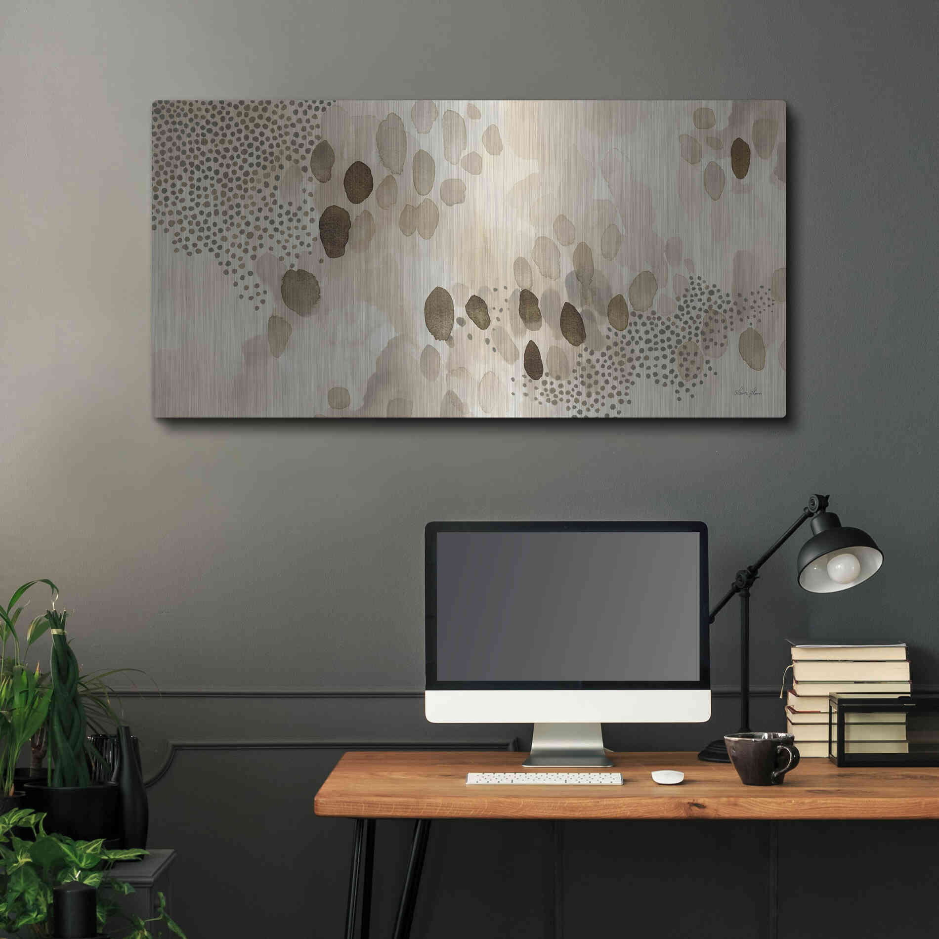 Luxe Metal Art 'Natural Abstract II' by Laura Horn, Metal Wall Art,48x24