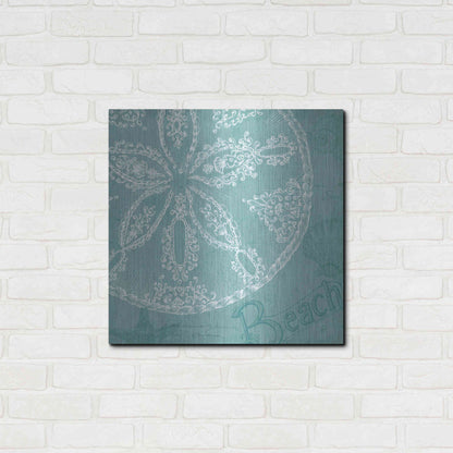Luxe Metal Art 'Aqua Treasure II' by Daphne Brissonet, Metal Wall Art,24x24