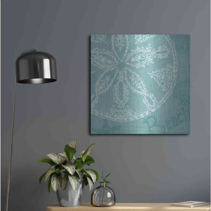 Luxe Metal Art 'Aqua Treasure II' by Daphne Brissonet, Metal Wall Art,24x24