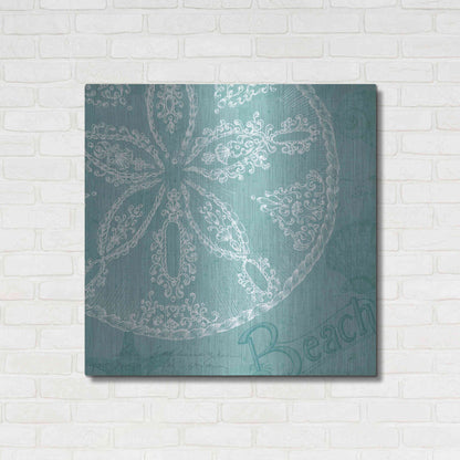 Luxe Metal Art 'Aqua Treasure II' by Daphne Brissonet, Metal Wall Art,36x36