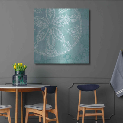 Luxe Metal Art 'Aqua Treasure II' by Daphne Brissonet, Metal Wall Art,36x36