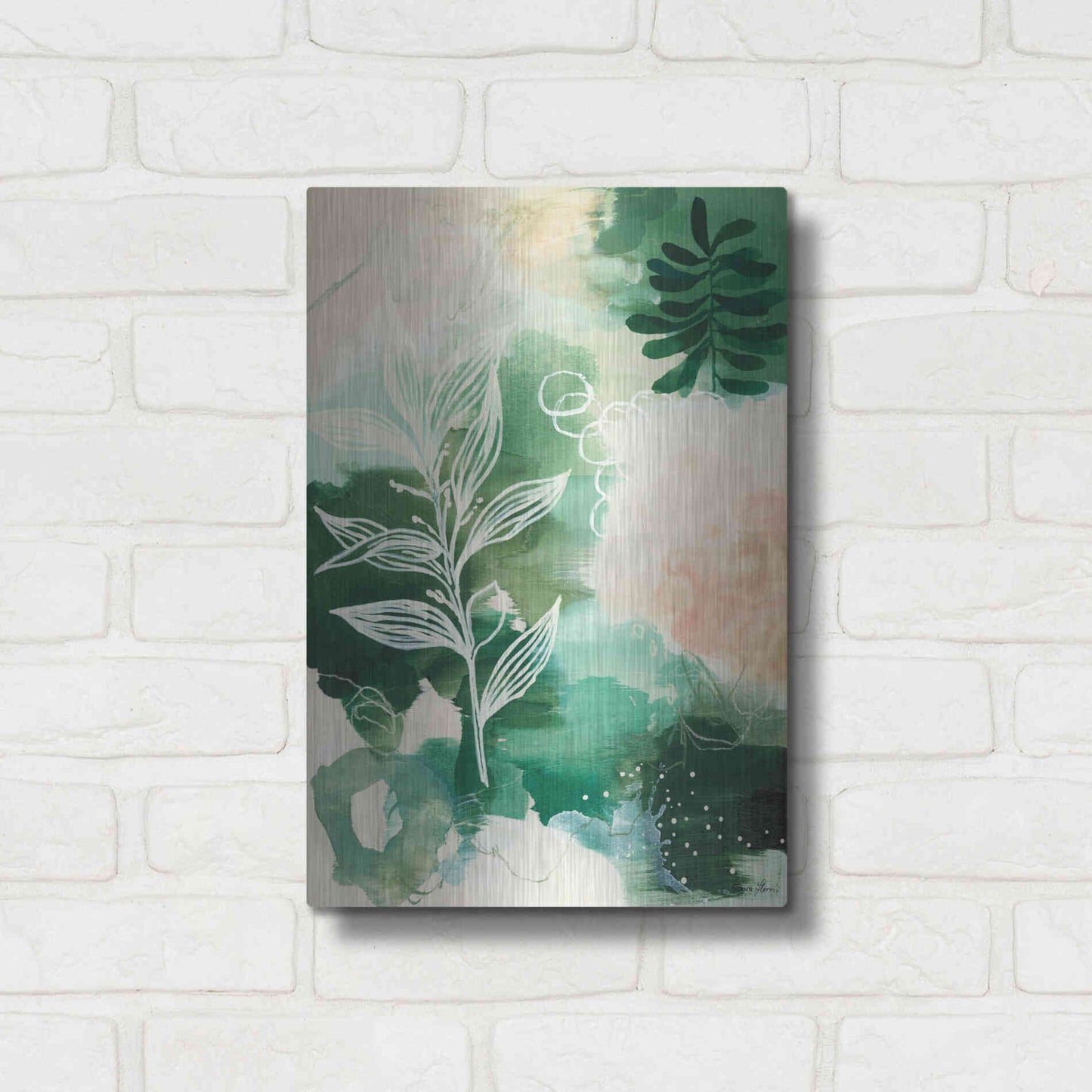 Luxe Metal Art 'Nature Story I' by Laura Horn, Metal Wall Art,12x16