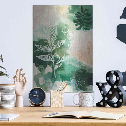 Luxe Metal Art 'Nature Story I' by Laura Horn, Metal Wall Art,12x16