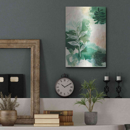 Luxe Metal Art 'Nature Story I' by Laura Horn, Metal Wall Art,12x16