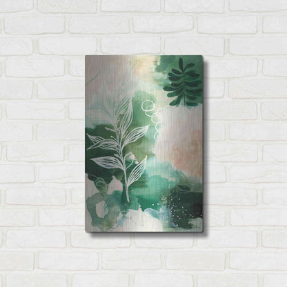 Luxe Metal Art 'Nature Story I' by Laura Horn, Metal Wall Art,16x24