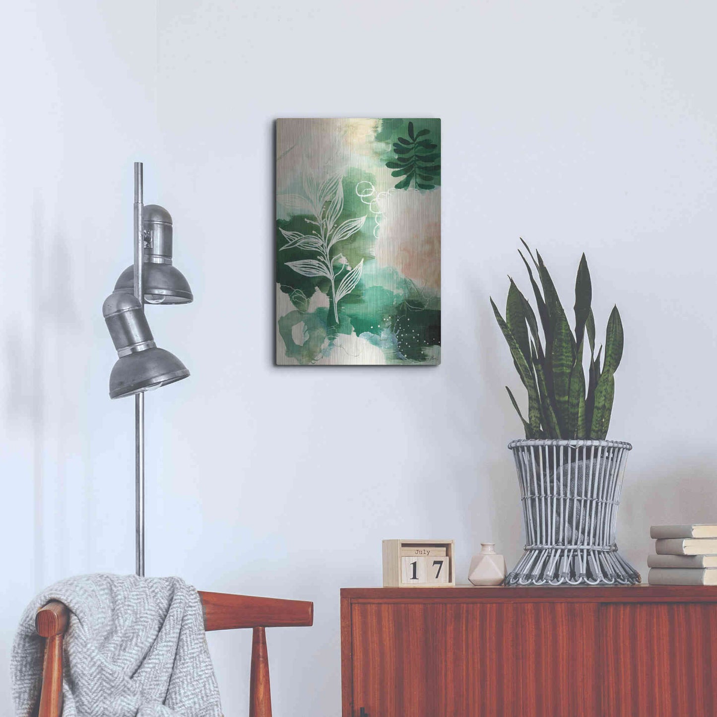 Luxe Metal Art 'Nature Story I' by Laura Horn, Metal Wall Art,16x24