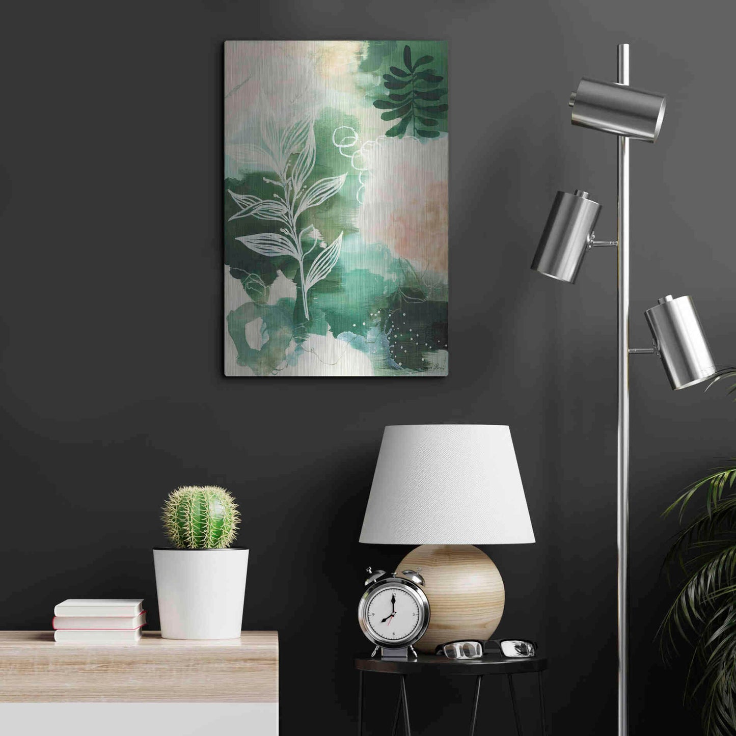 Luxe Metal Art 'Nature Story I' by Laura Horn, Metal Wall Art,16x24