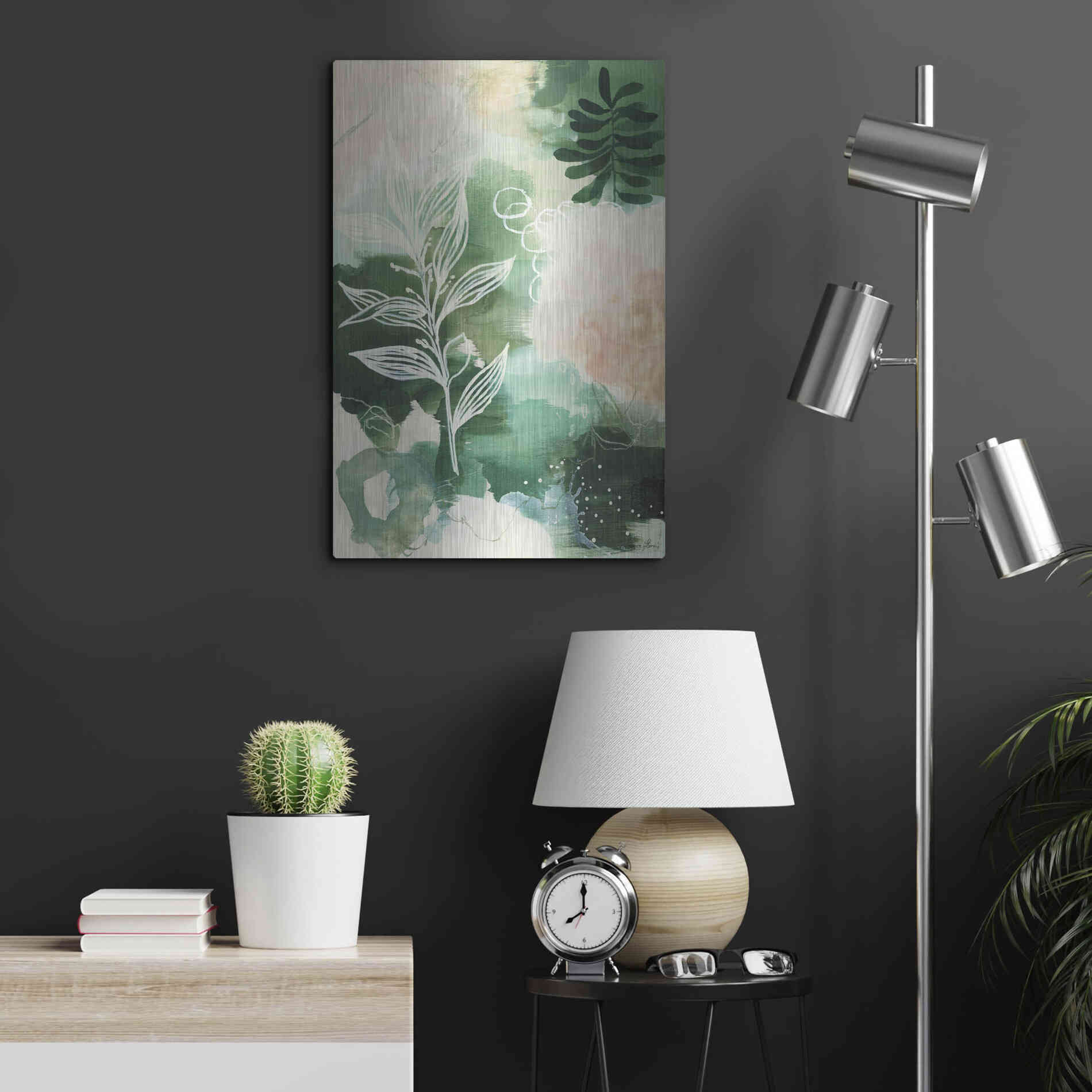 Luxe Metal Art 'Nature Story I' by Laura Horn, Metal Wall Art,16x24