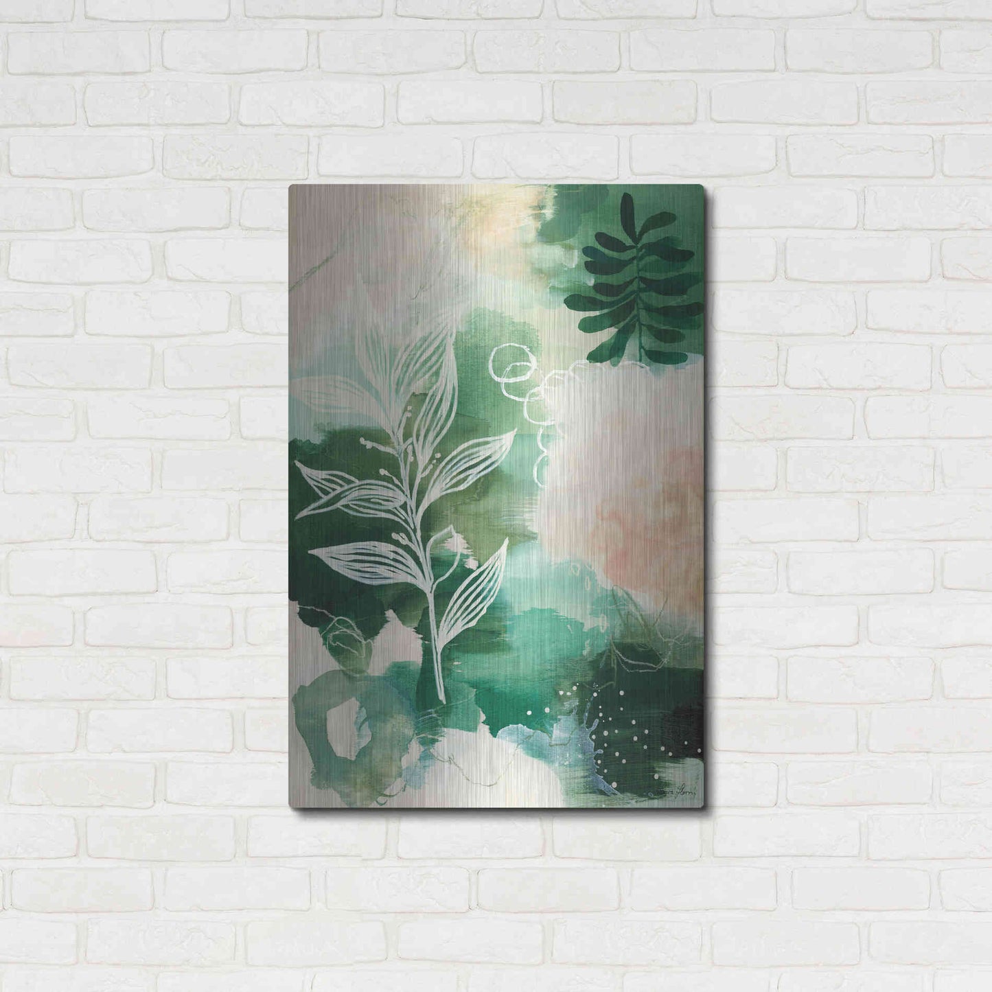 Luxe Metal Art 'Nature Story I' by Laura Horn, Metal Wall Art,24x36