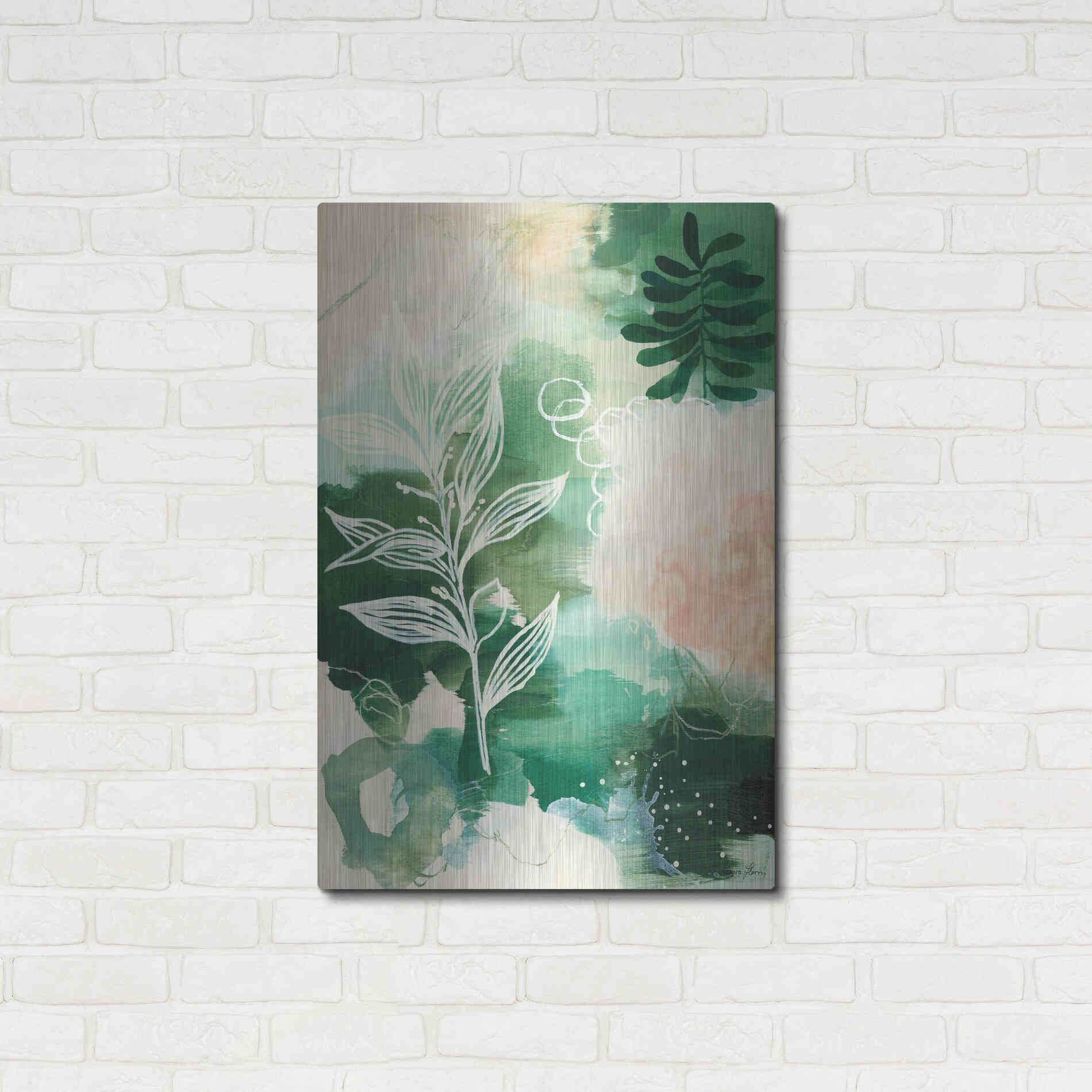 Luxe Metal Art 'Nature Story I' by Laura Horn, Metal Wall Art,24x36