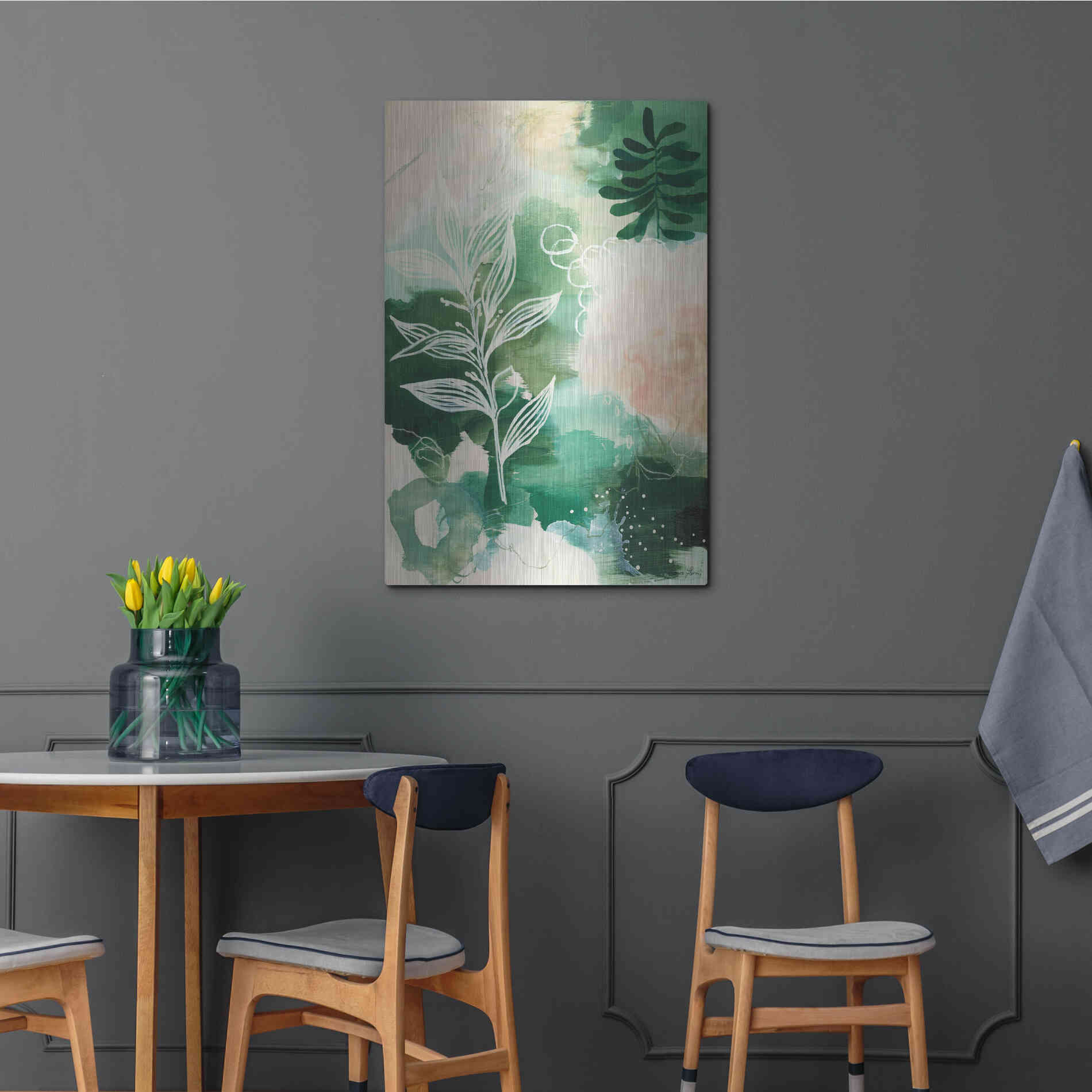 Luxe Metal Art 'Nature Story I' by Laura Horn, Metal Wall Art,24x36