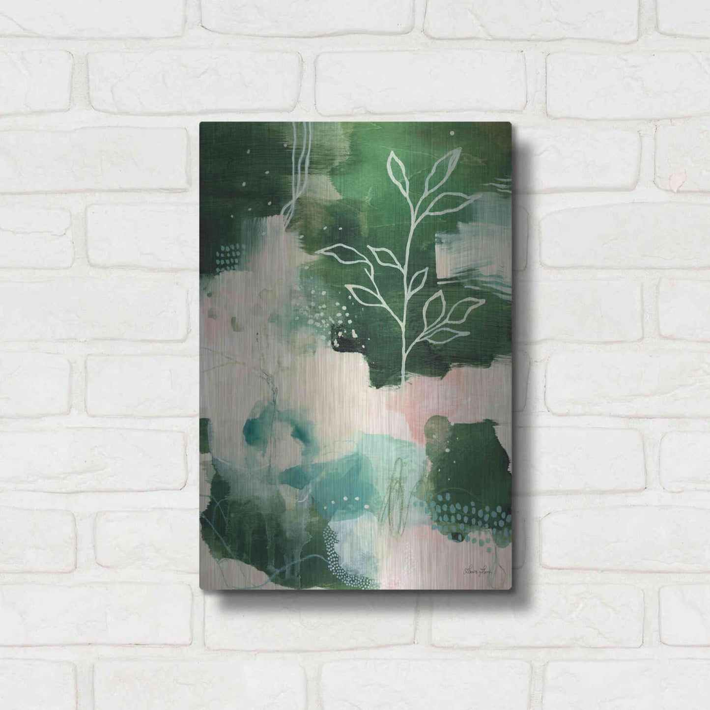 Luxe Metal Art 'Nature Story II' by Laura Horn, Metal Wall Art,12x16