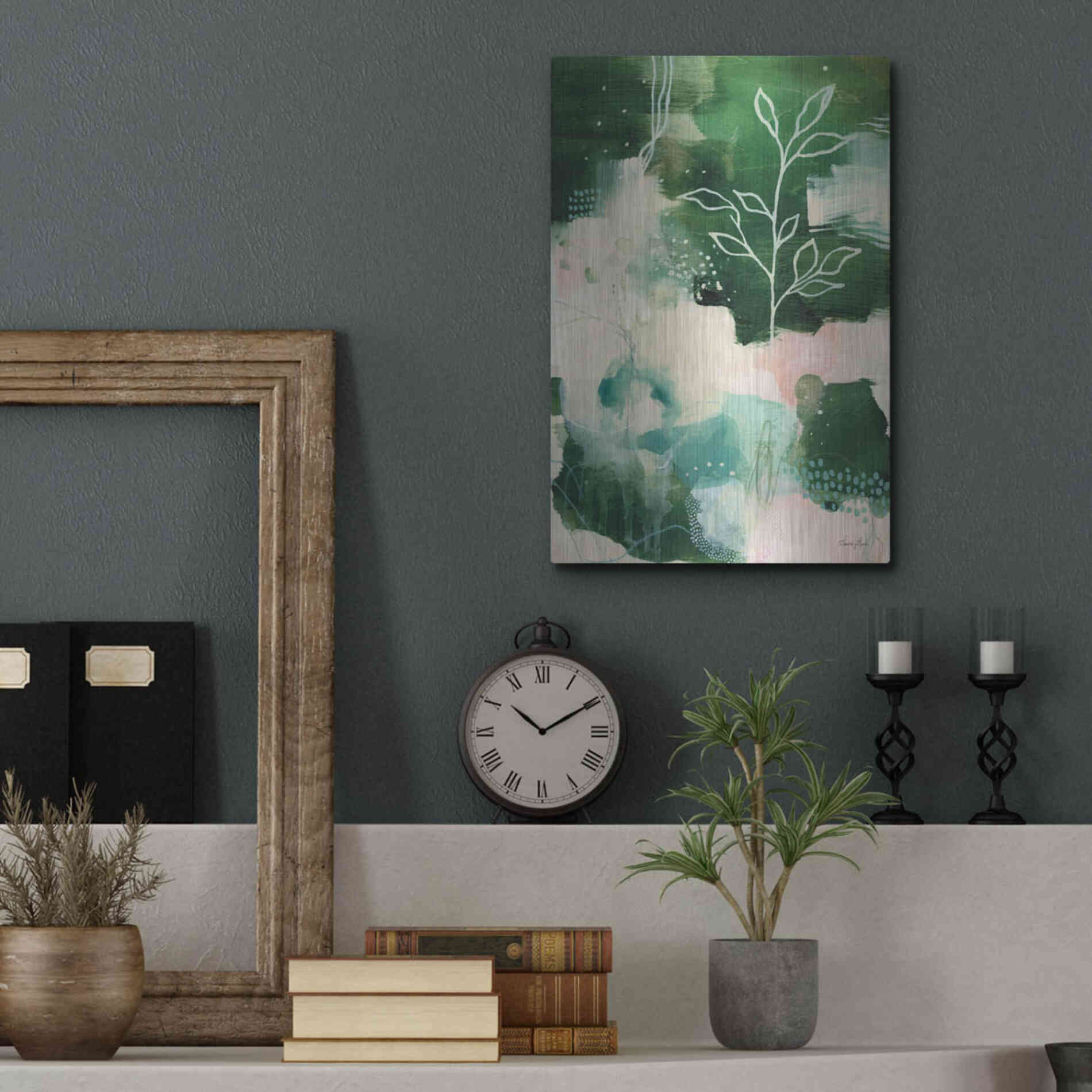 Luxe Metal Art 'Nature Story II' by Laura Horn, Metal Wall Art,12x16