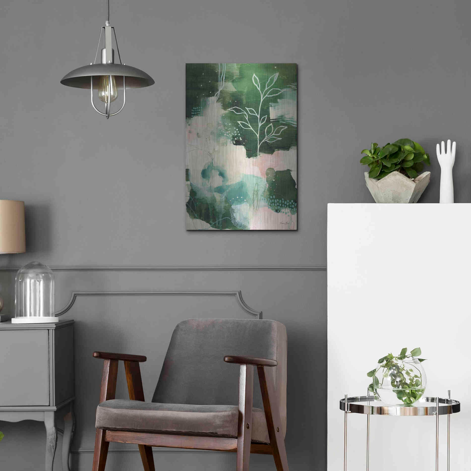 Luxe Metal Art 'Nature Story II' by Laura Horn, Metal Wall Art,16x24