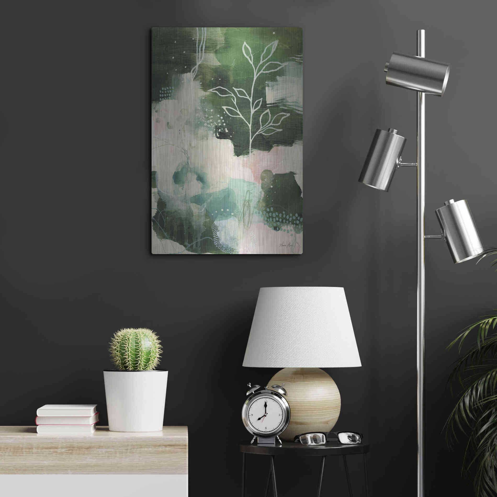 Luxe Metal Art 'Nature Story II' by Laura Horn, Metal Wall Art,16x24