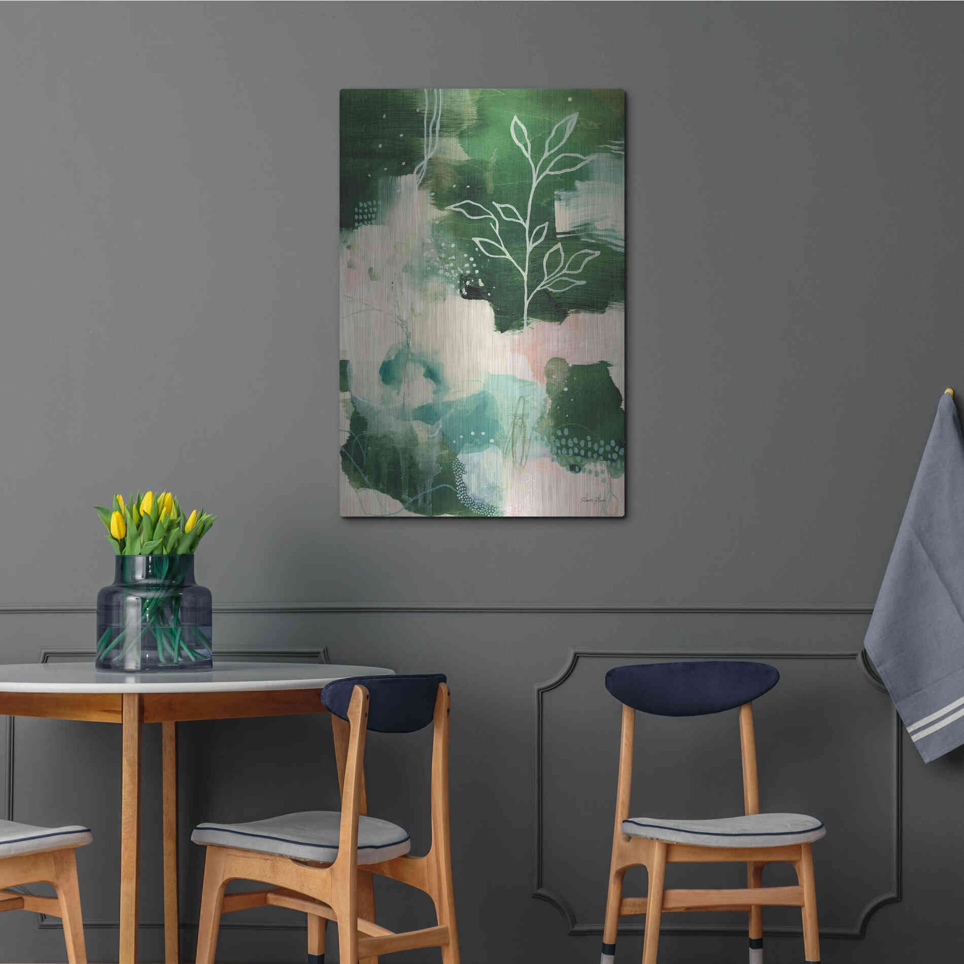 Luxe Metal Art 'Nature Story II' by Laura Horn, Metal Wall Art,24x36