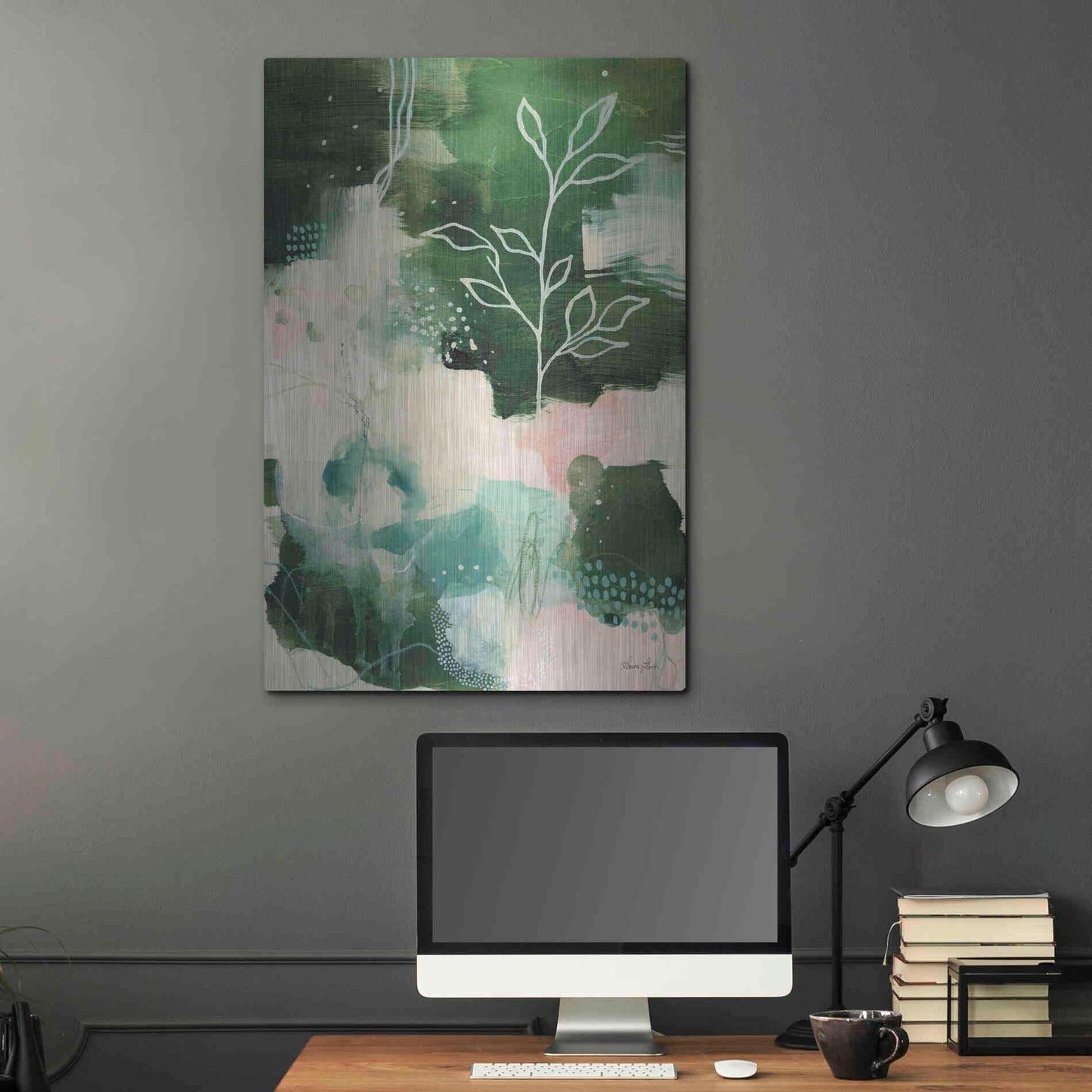 Luxe Metal Art 'Nature Story II' by Laura Horn, Metal Wall Art,24x36