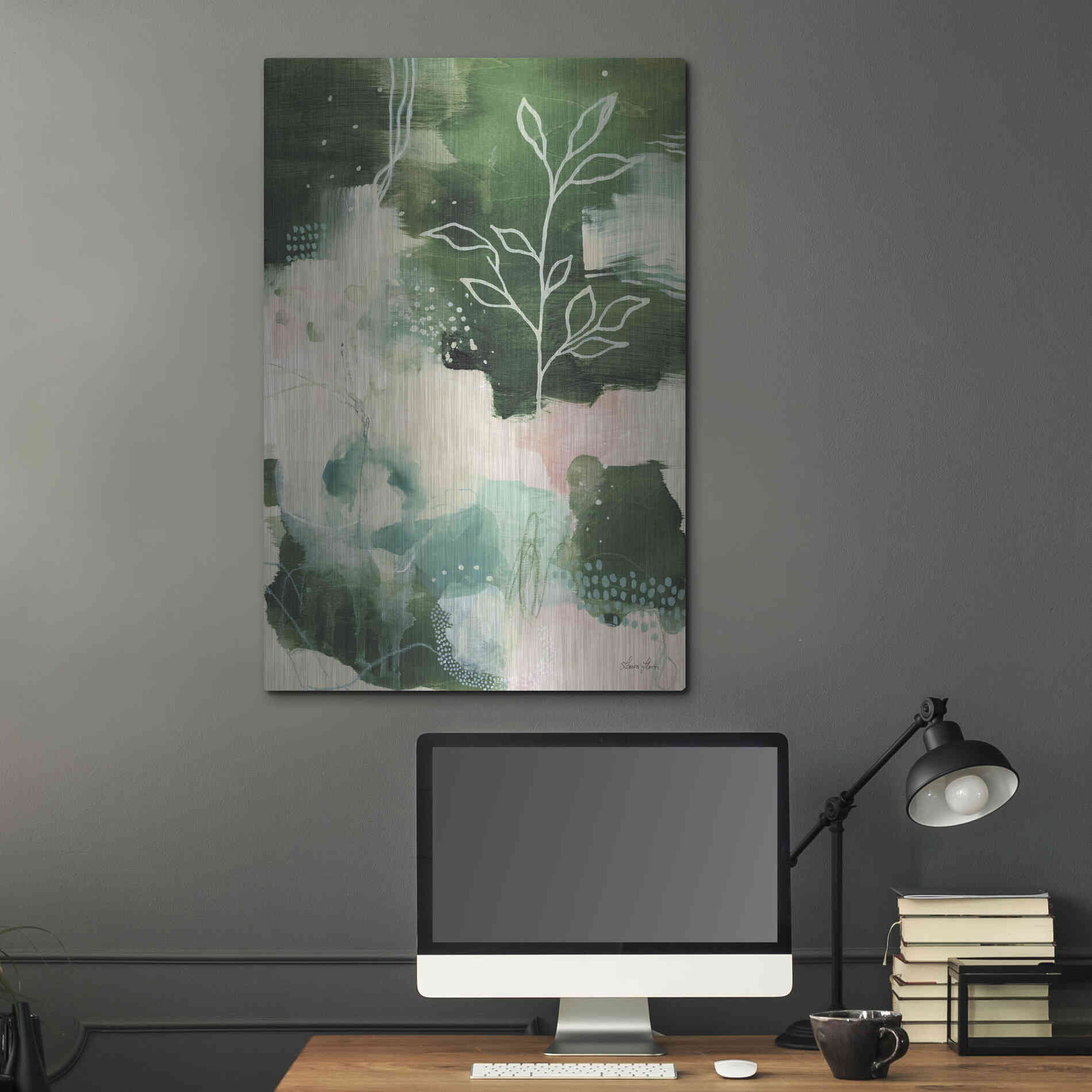 Luxe Metal Art 'Nature Story II' by Laura Horn, Metal Wall Art,24x36