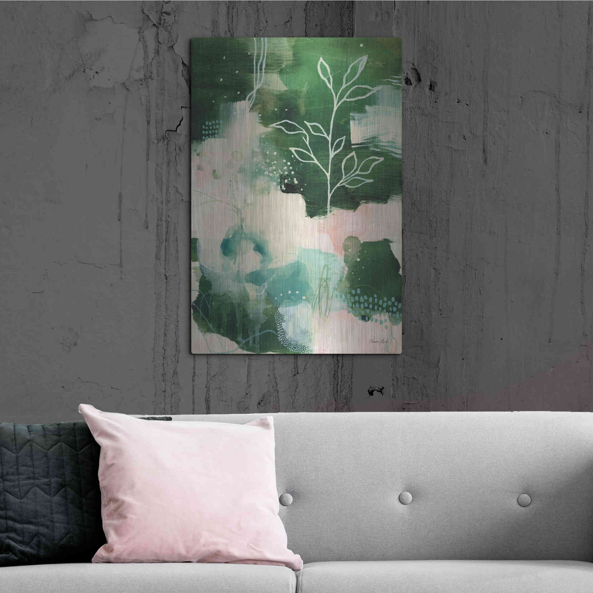 Luxe Metal Art 'Nature Story II' by Laura Horn, Metal Wall Art,24x36