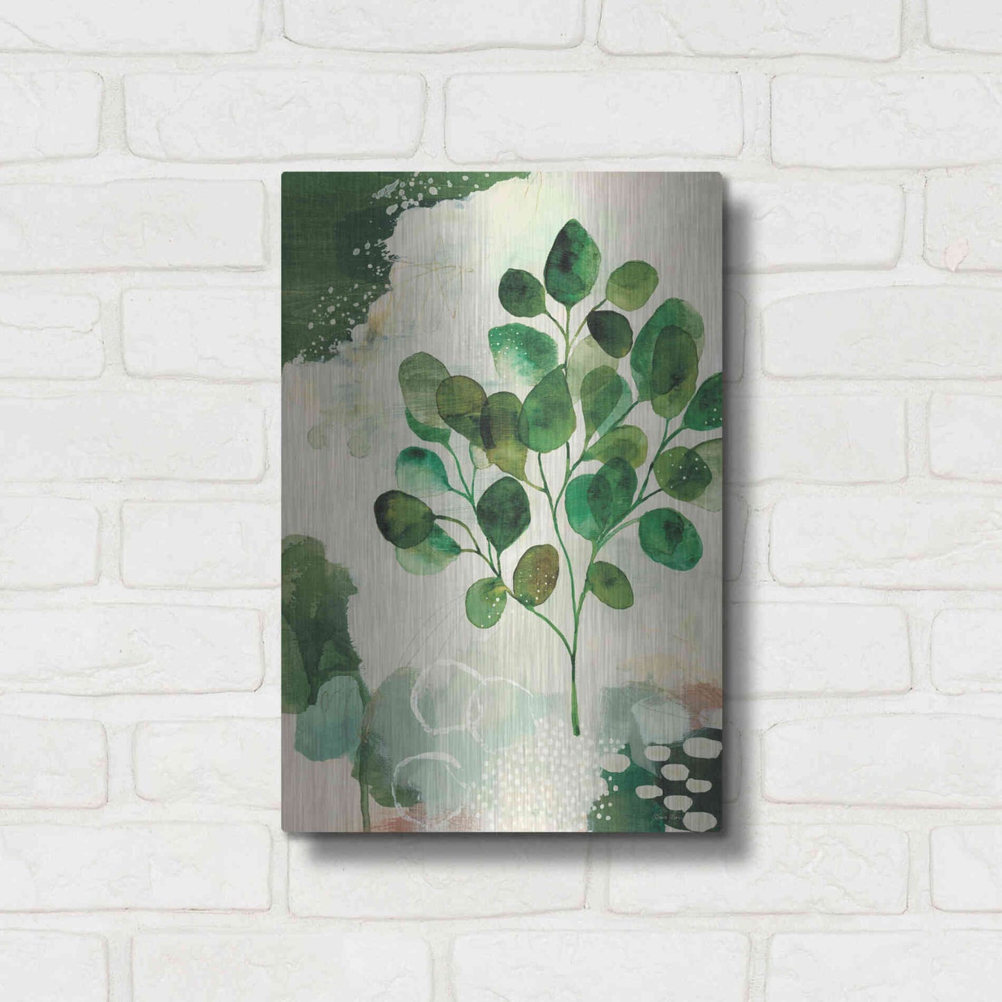 Luxe Metal Art 'Nature Story III' by Laura Horn, Metal Wall Art,12x16