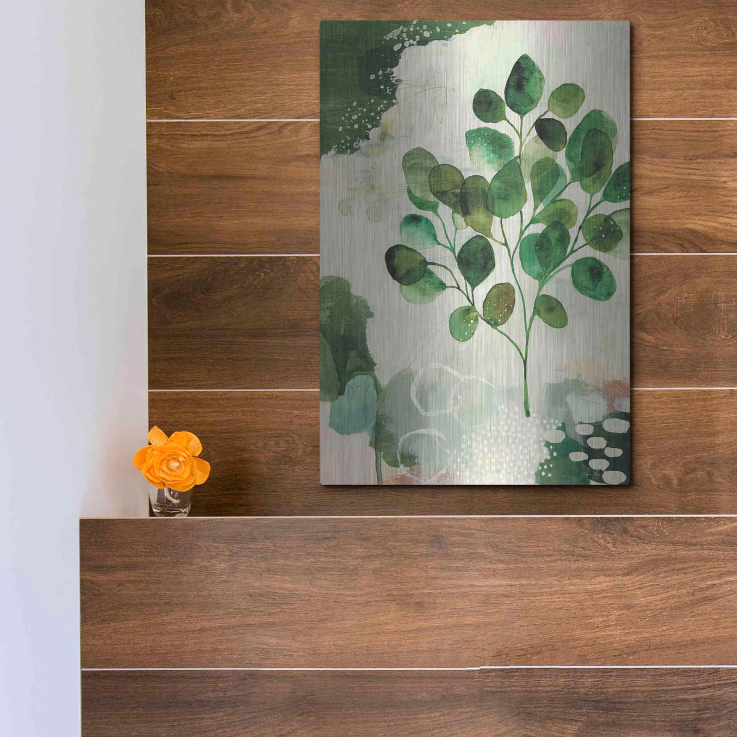 Luxe Metal Art 'Nature Story III' by Laura Horn, Metal Wall Art,12x16