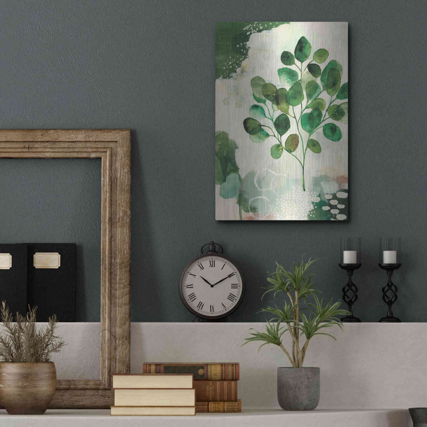 Luxe Metal Art 'Nature Story III' by Laura Horn, Metal Wall Art,12x16