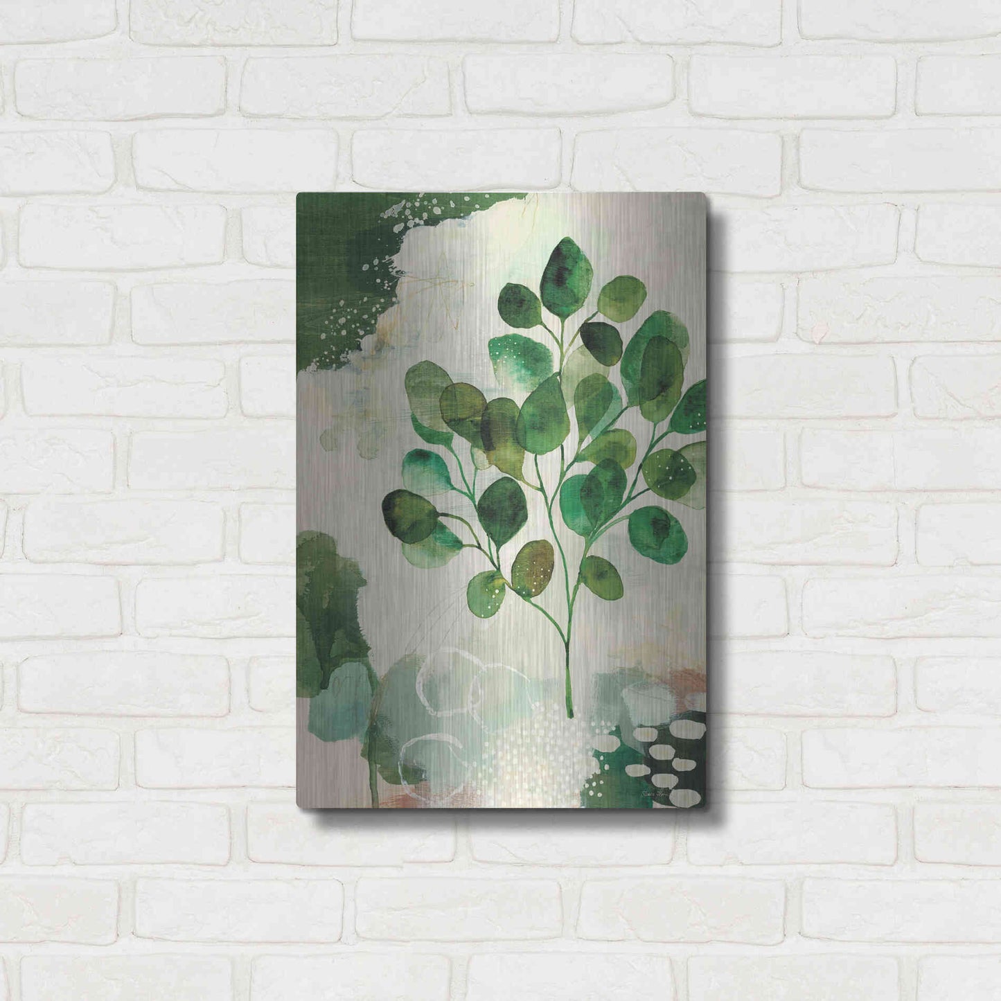 Luxe Metal Art 'Nature Story III' by Laura Horn, Metal Wall Art,16x24