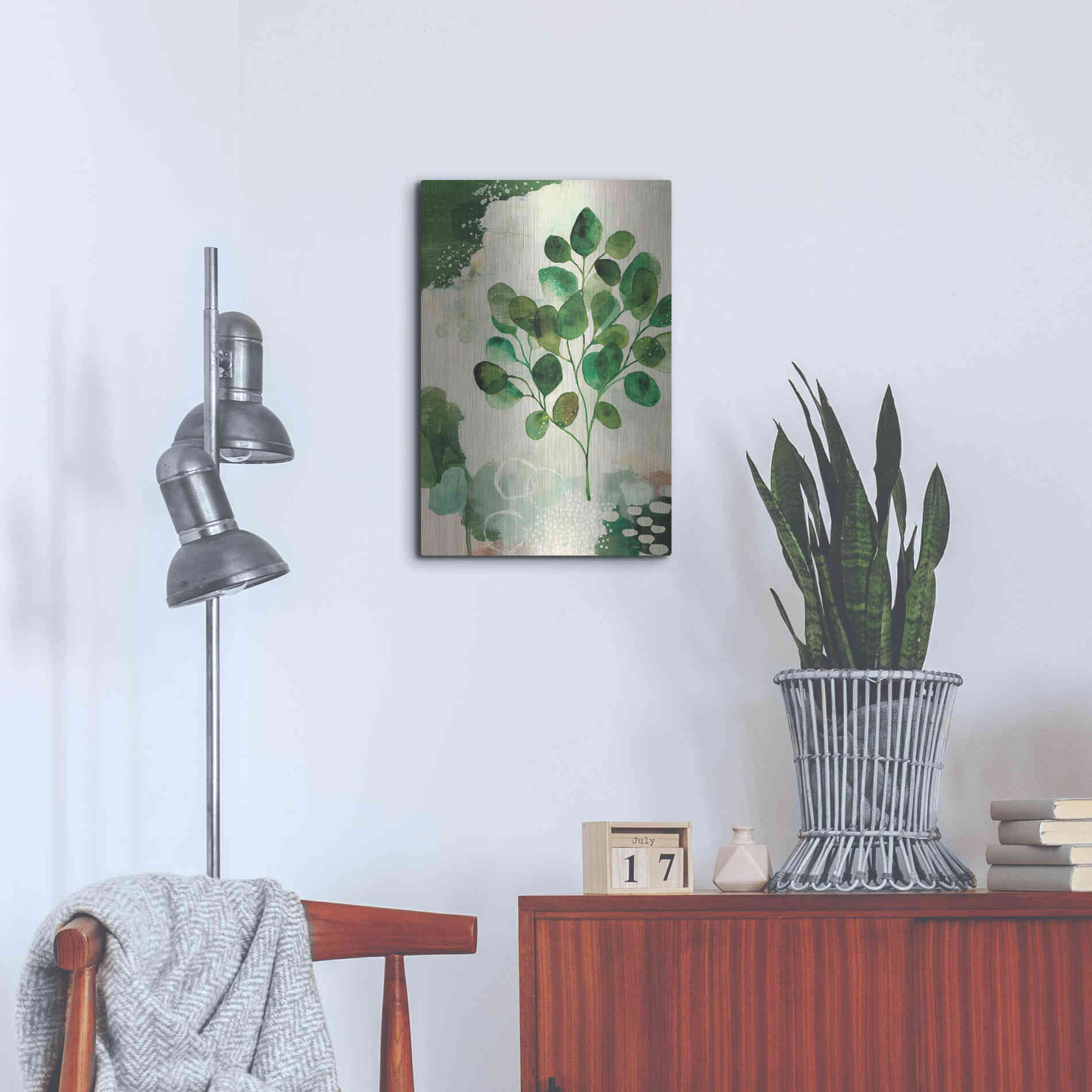 Luxe Metal Art 'Nature Story III' by Laura Horn, Metal Wall Art,16x24