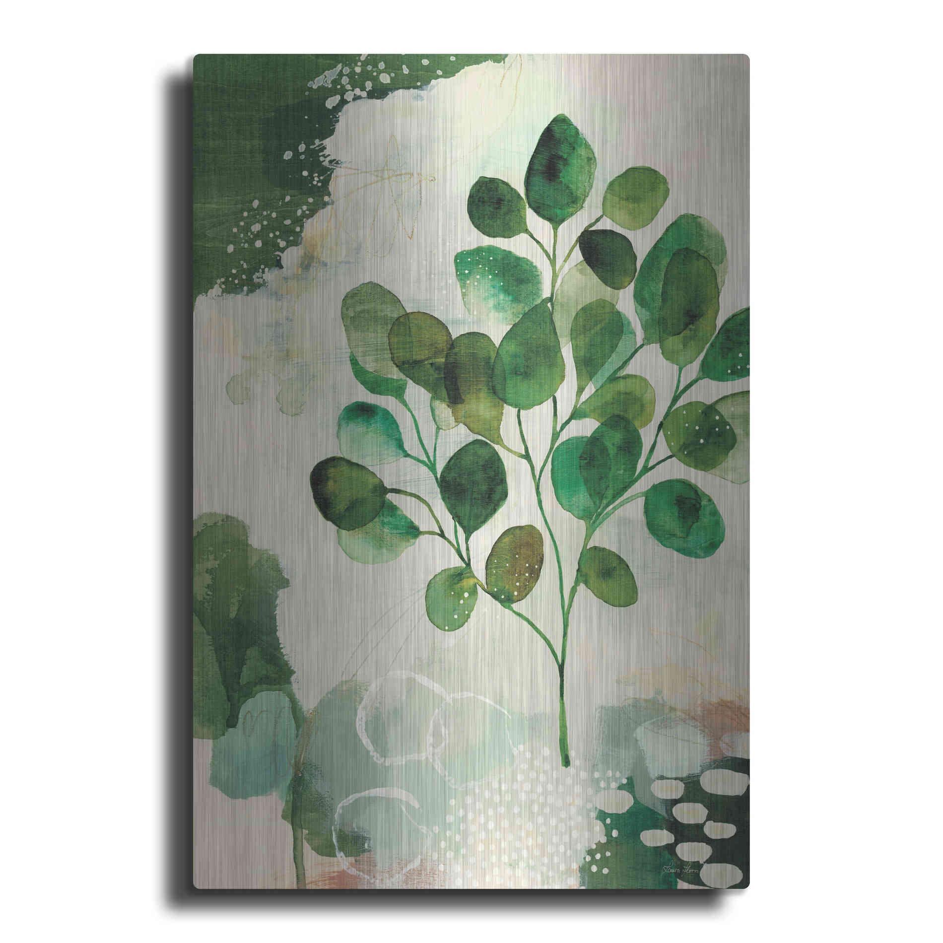 Luxe Metal Art 'Nature Story III' by Laura Horn, Metal Wall Art