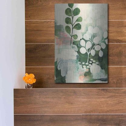 Luxe Metal Art 'Nature Story IV' by Laura Horn, Metal Wall Art,12x16