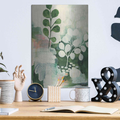 Luxe Metal Art 'Nature Story IV' by Laura Horn, Metal Wall Art,12x16