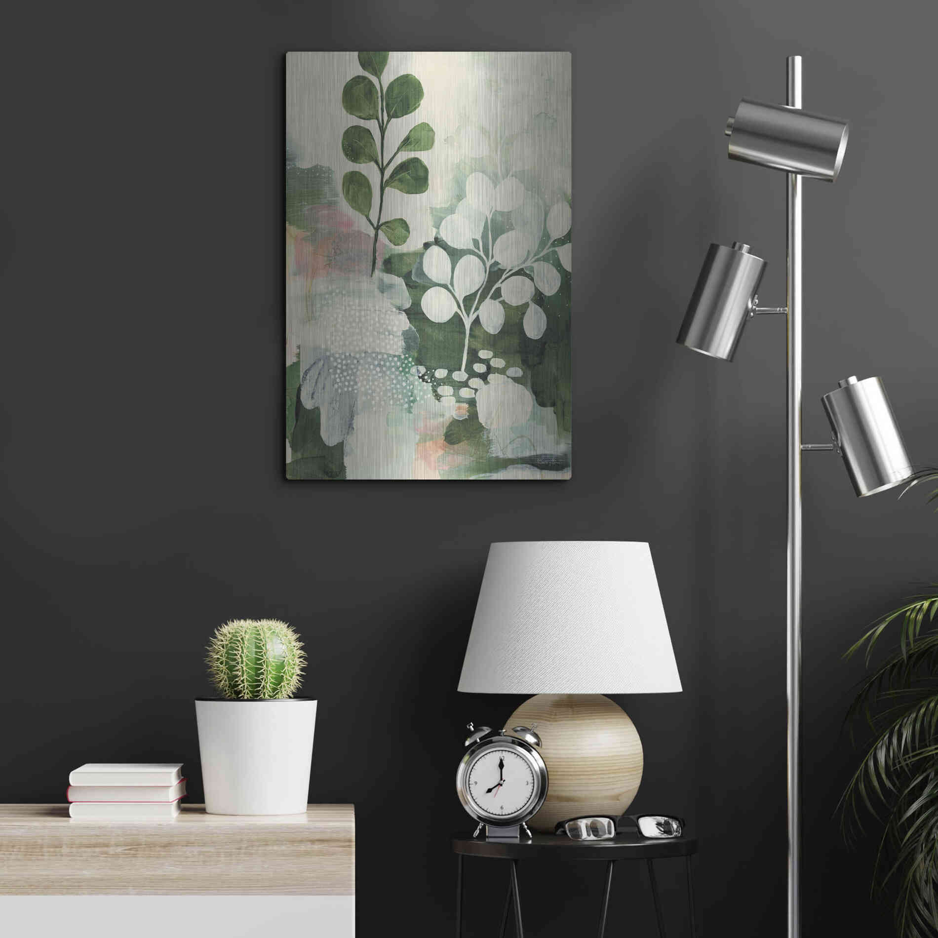 Luxe Metal Art 'Nature Story IV' by Laura Horn, Metal Wall Art,16x24