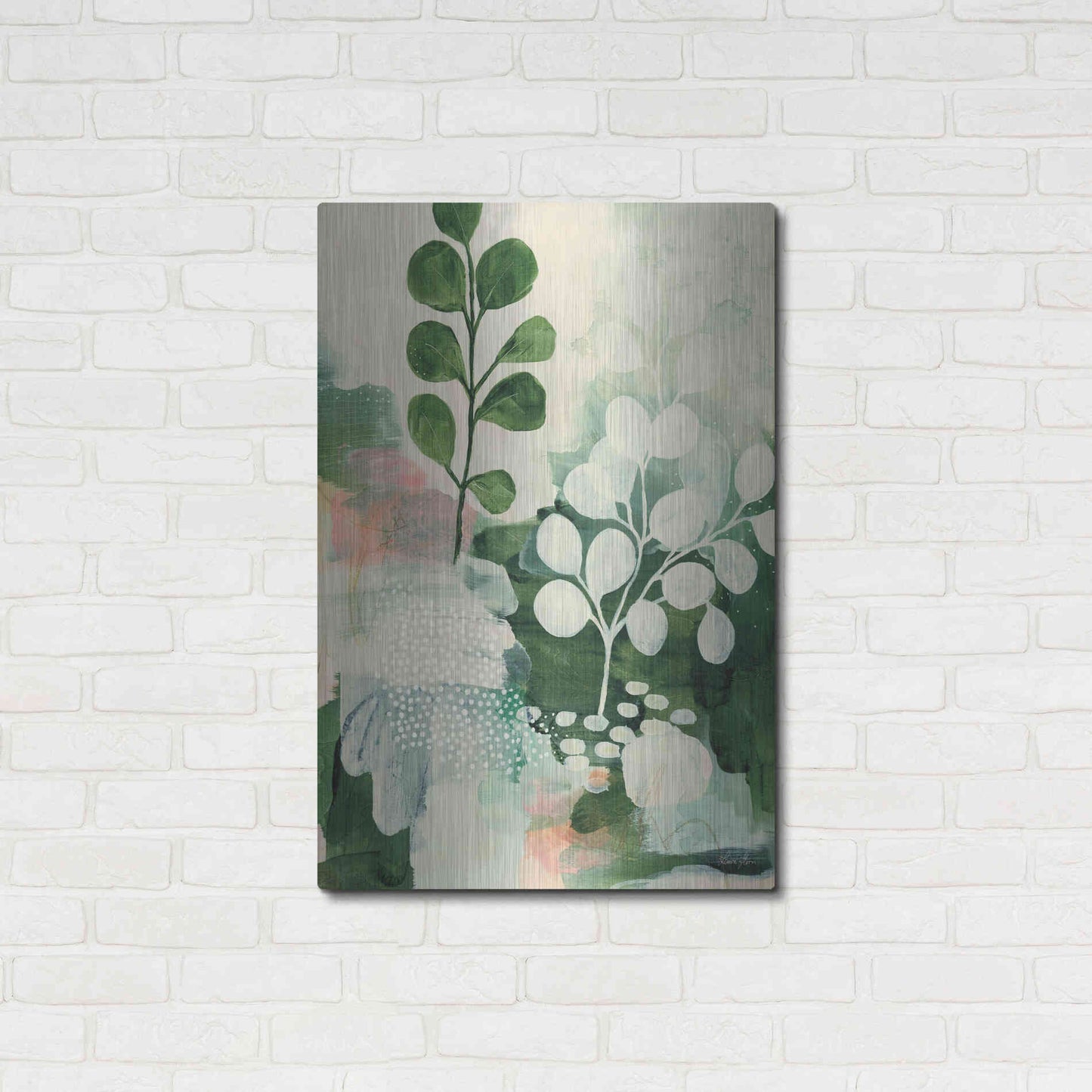 Luxe Metal Art 'Nature Story IV' by Laura Horn, Metal Wall Art,24x36