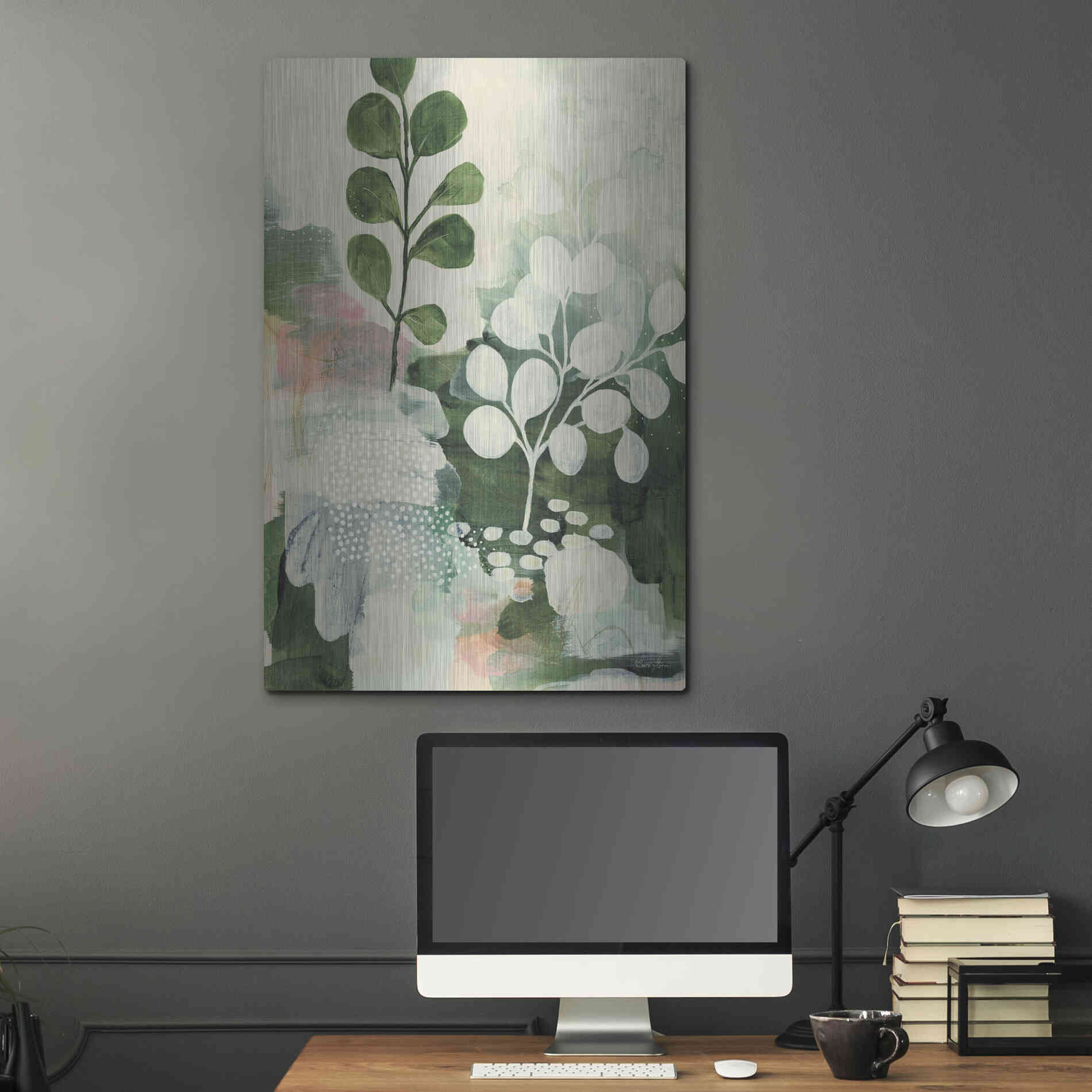 Luxe Metal Art 'Nature Story IV' by Laura Horn, Metal Wall Art,24x36