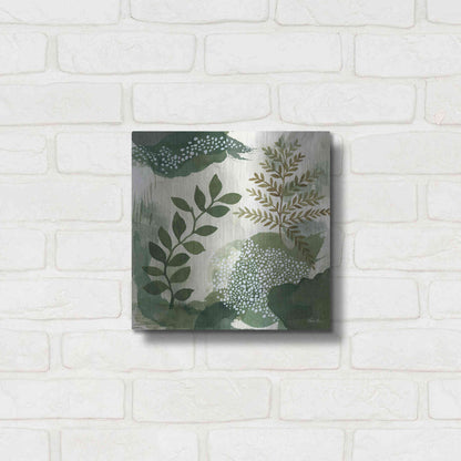 Luxe Metal Art 'Wood Land Walk I' by Laura Horn, Metal Wall Art,12x12