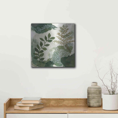 Luxe Metal Art 'Wood Land Walk I' by Laura Horn, Metal Wall Art,12x12