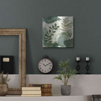 Luxe Metal Art 'Wood Land Walk I' by Laura Horn, Metal Wall Art,12x12