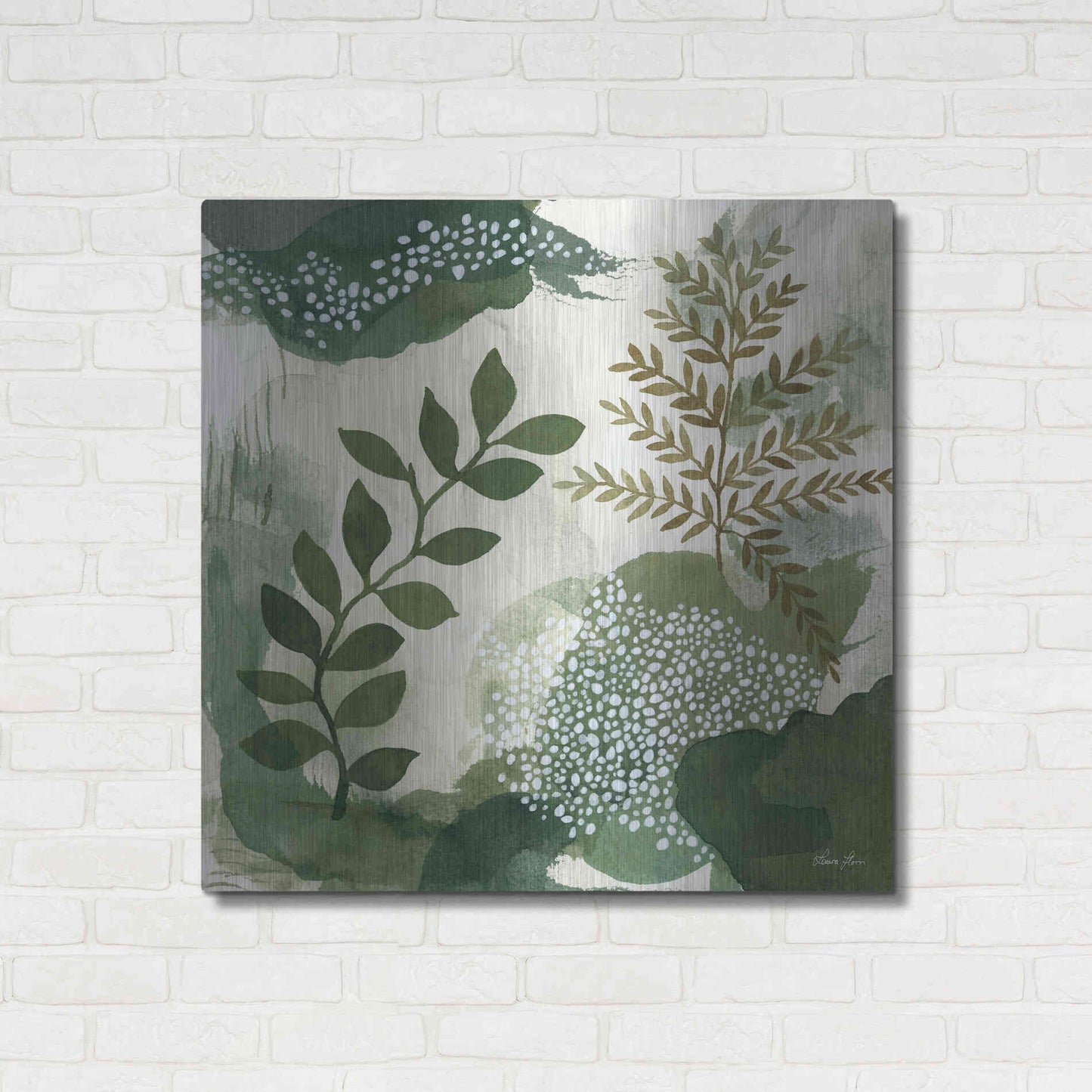 Luxe Metal Art 'Wood Land Walk I' by Laura Horn, Metal Wall Art,36x36