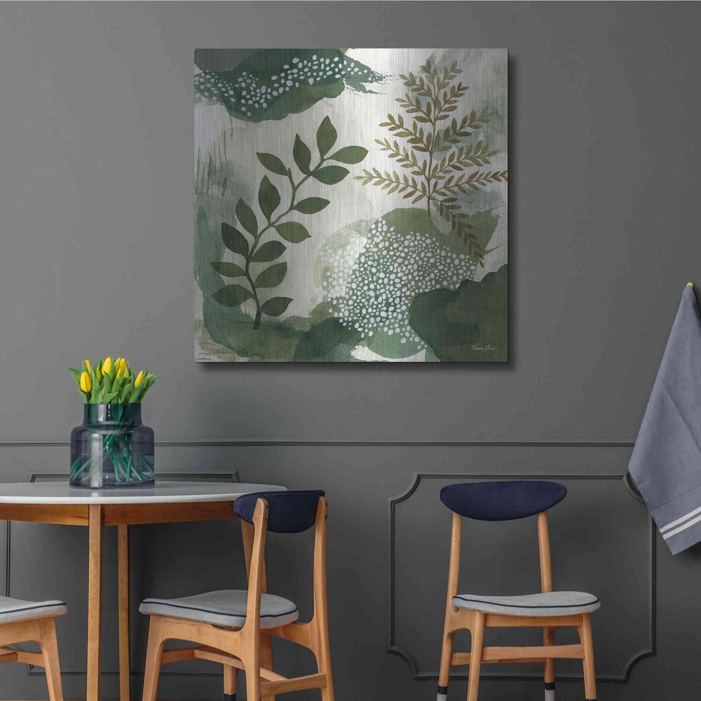 Luxe Metal Art 'Wood Land Walk I' by Laura Horn, Metal Wall Art,36x36