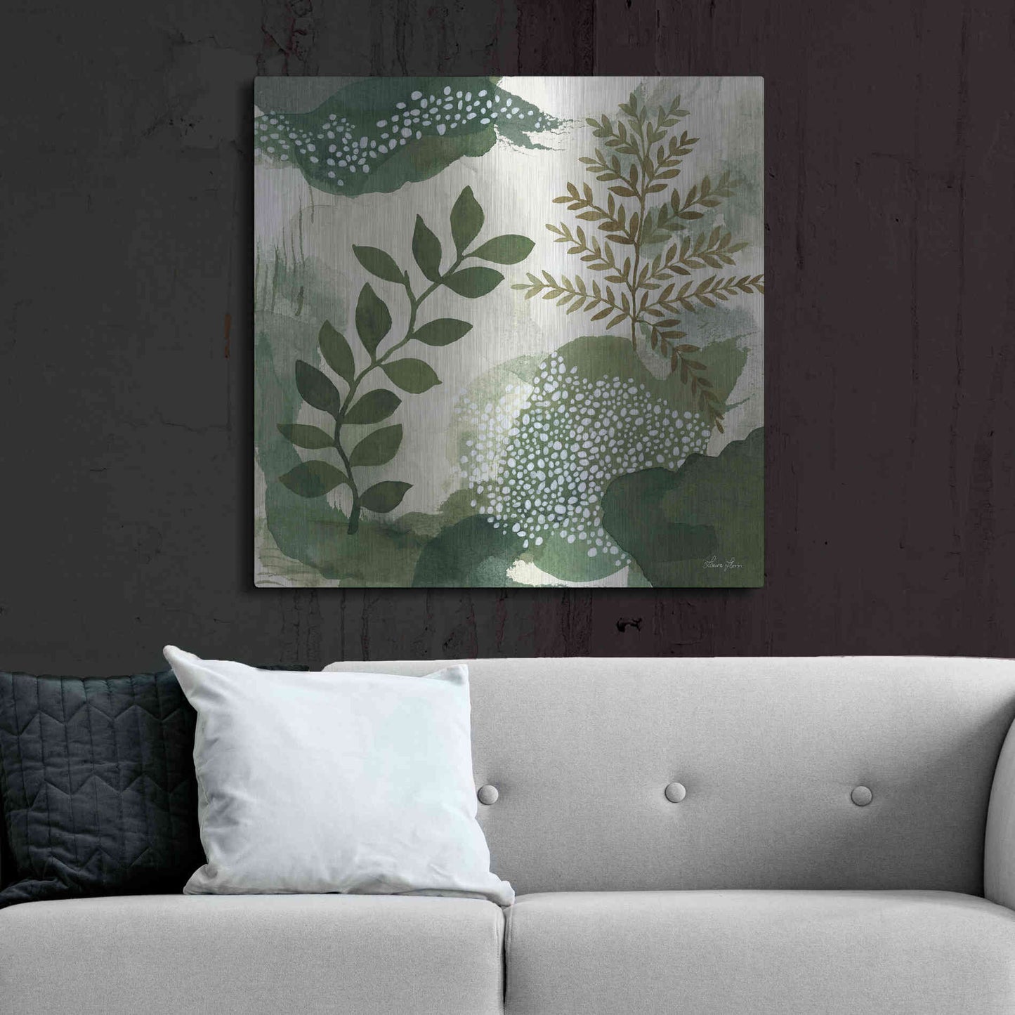 Luxe Metal Art 'Wood Land Walk I' by Laura Horn, Metal Wall Art,36x36