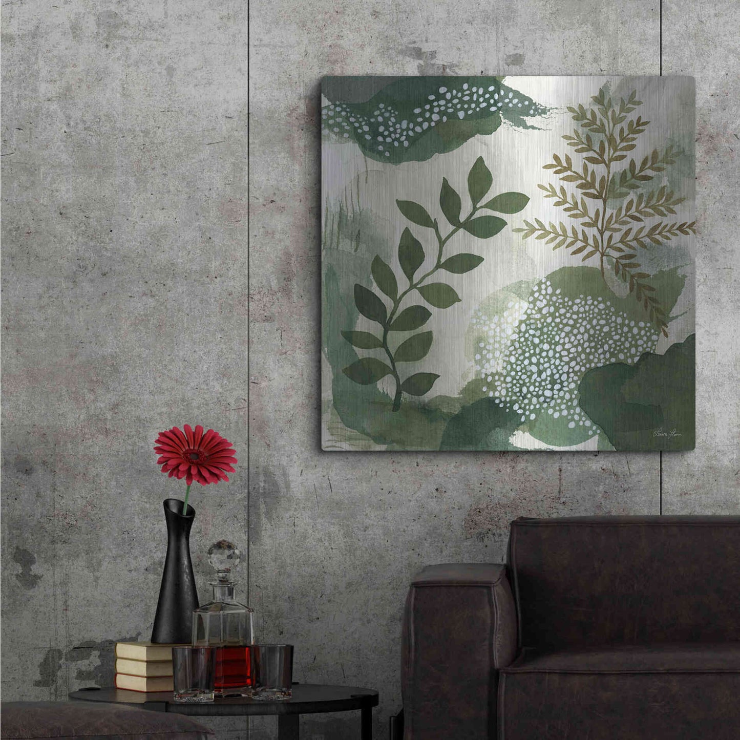 Luxe Metal Art 'Wood Land Walk I' by Laura Horn, Metal Wall Art,36x36