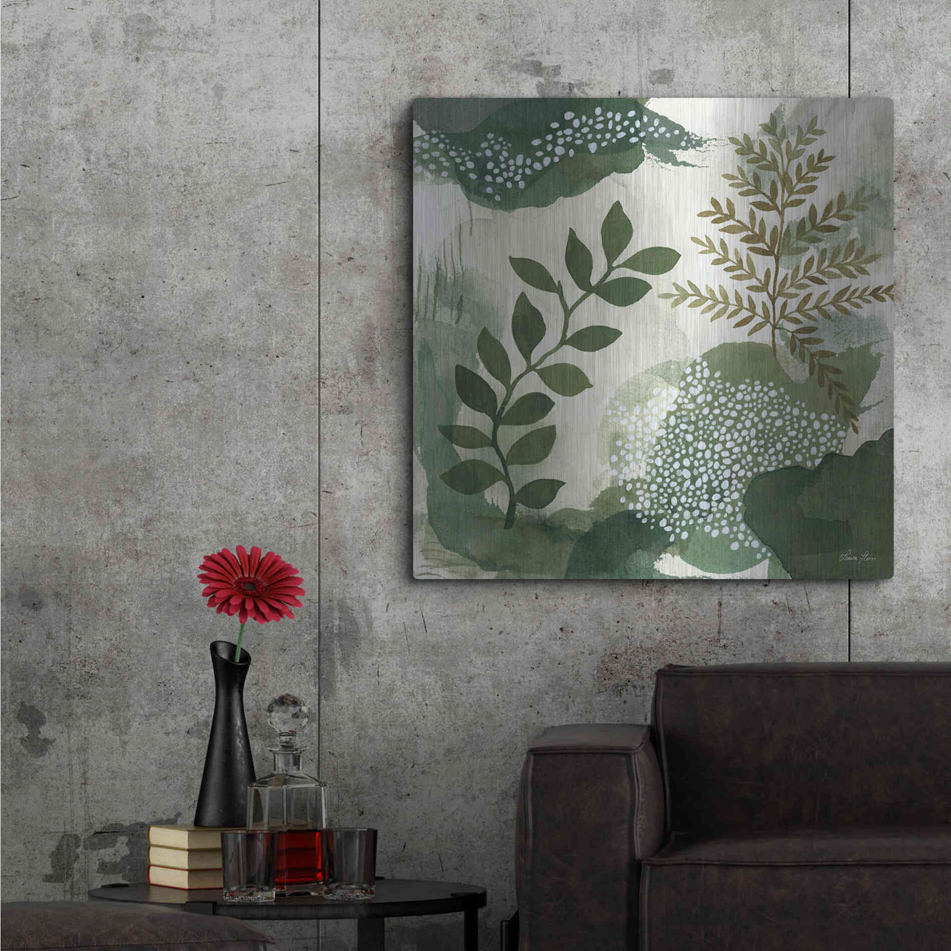 Luxe Metal Art 'Wood Land Walk I' by Laura Horn, Metal Wall Art,36x36