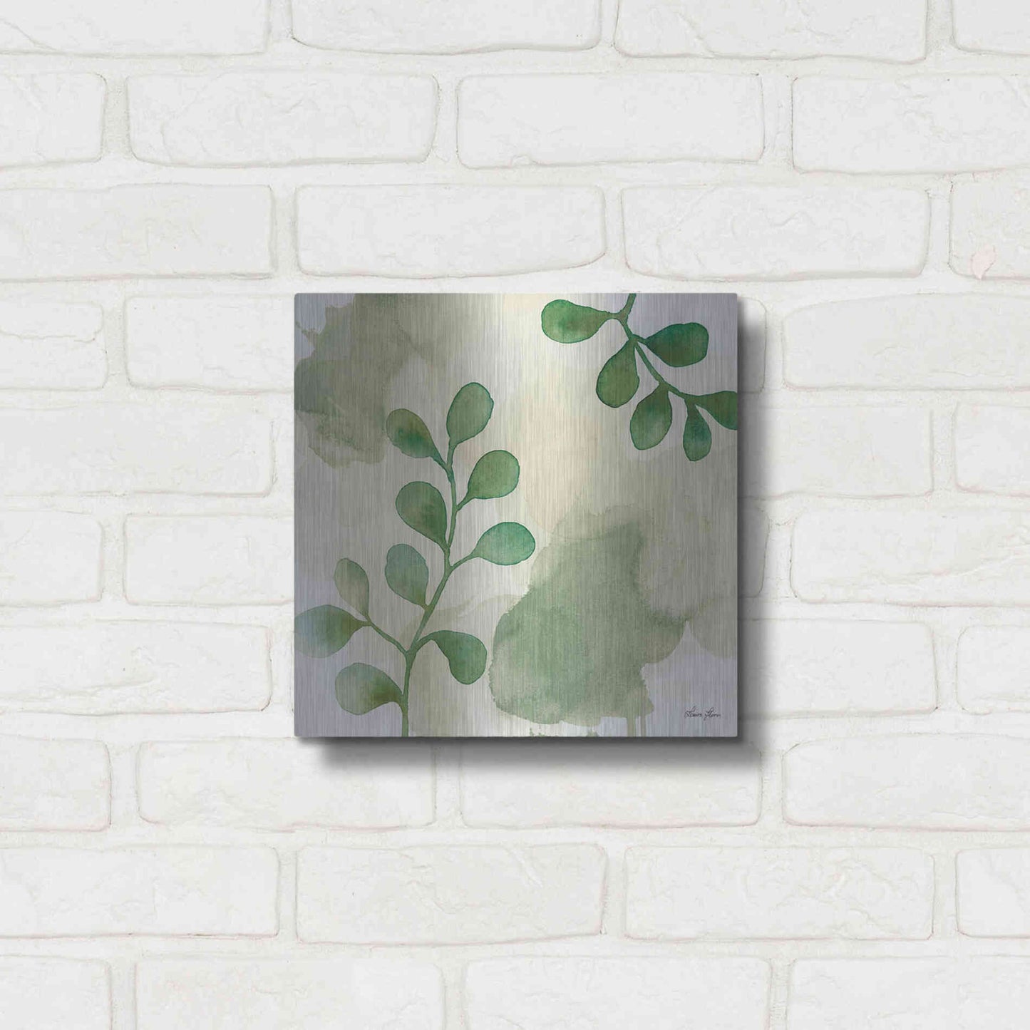 Luxe Metal Art 'Wood Land Walk II' by Laura Horn, Metal Wall Art,12x12