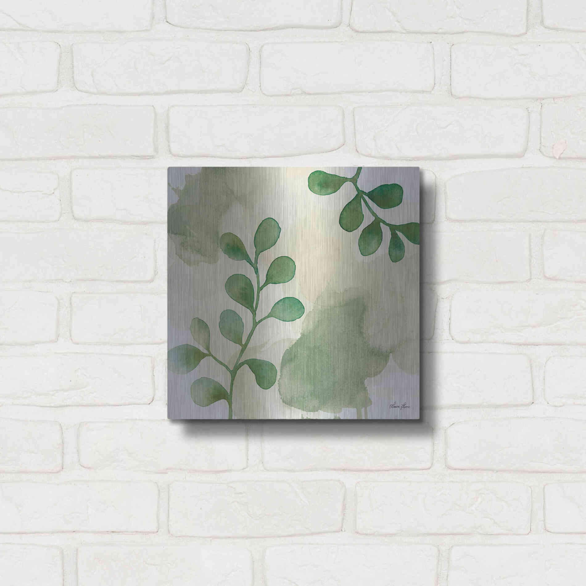 Luxe Metal Art 'Wood Land Walk II' by Laura Horn, Metal Wall Art,12x12