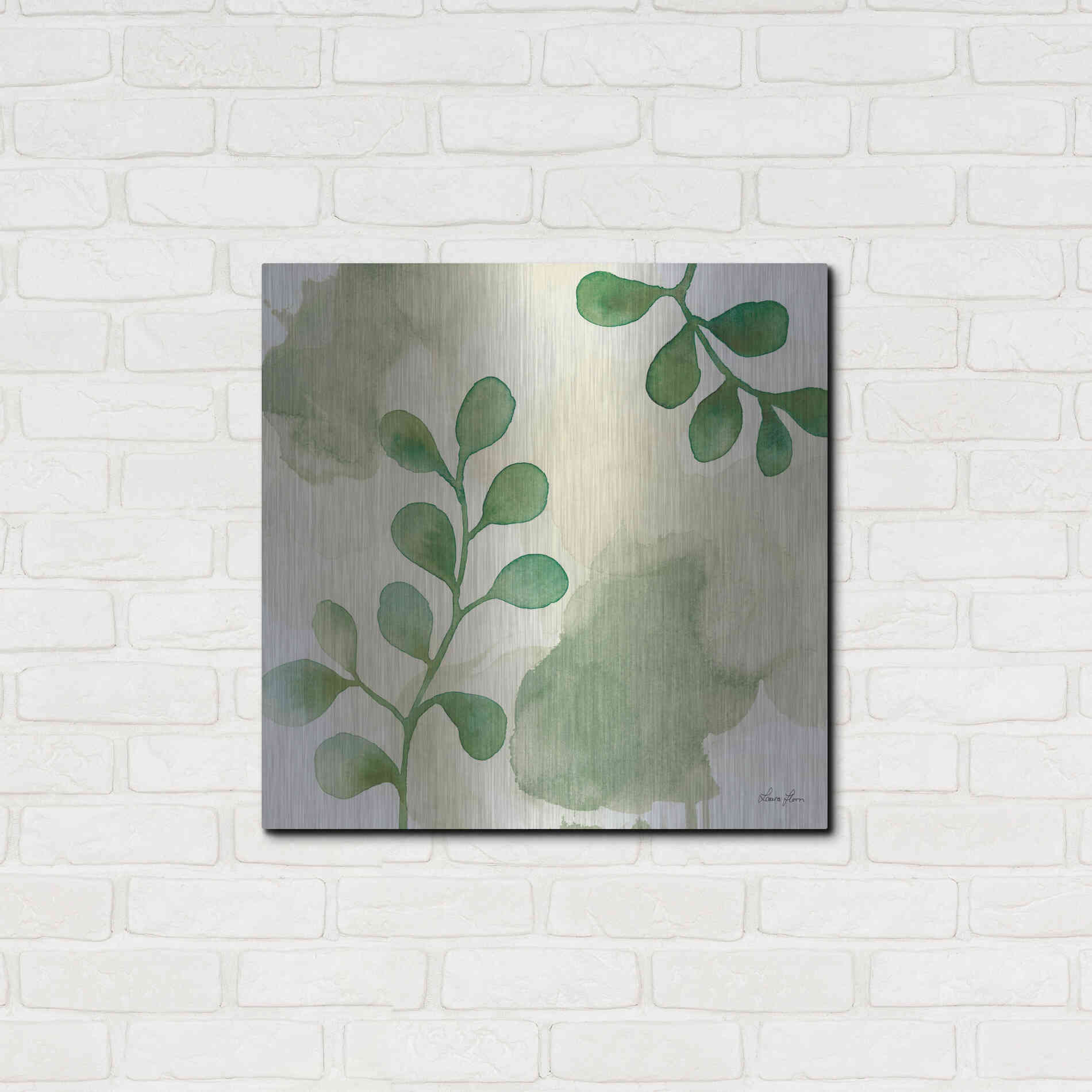 Luxe Metal Art 'Wood Land Walk II' by Laura Horn, Metal Wall Art,24x24