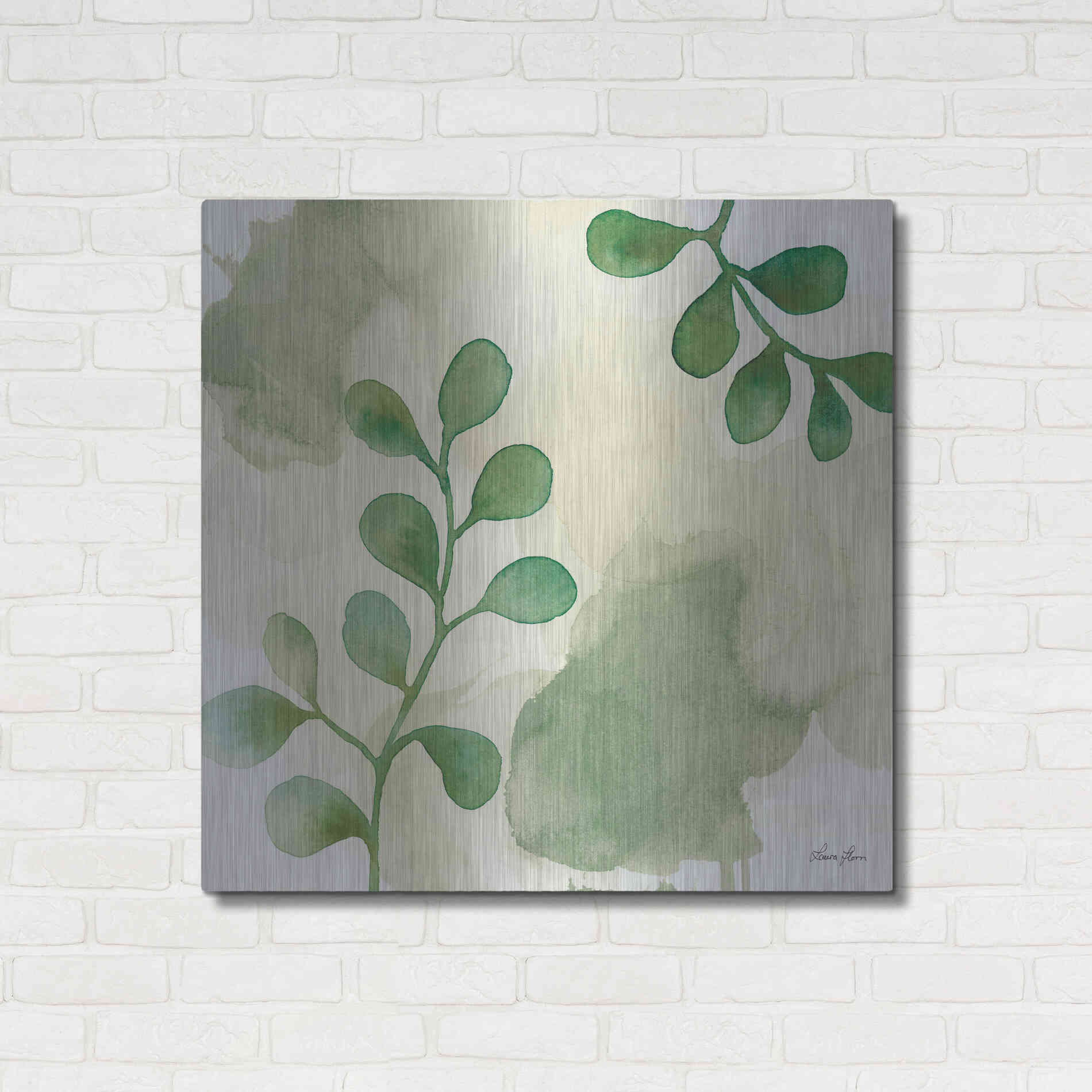 Luxe Metal Art 'Wood Land Walk II' by Laura Horn, Metal Wall Art,36x36