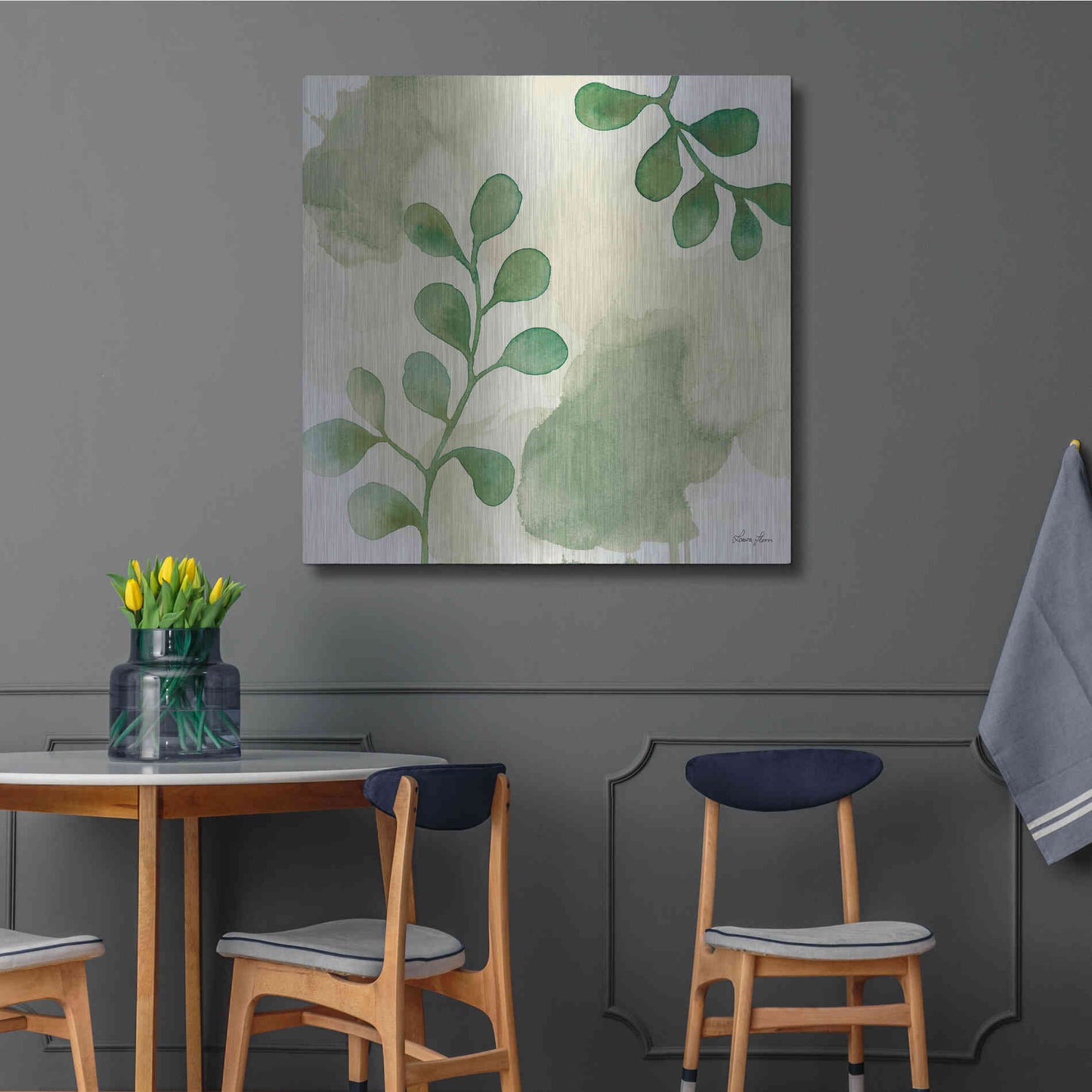 Luxe Metal Art 'Wood Land Walk II' by Laura Horn, Metal Wall Art,36x36